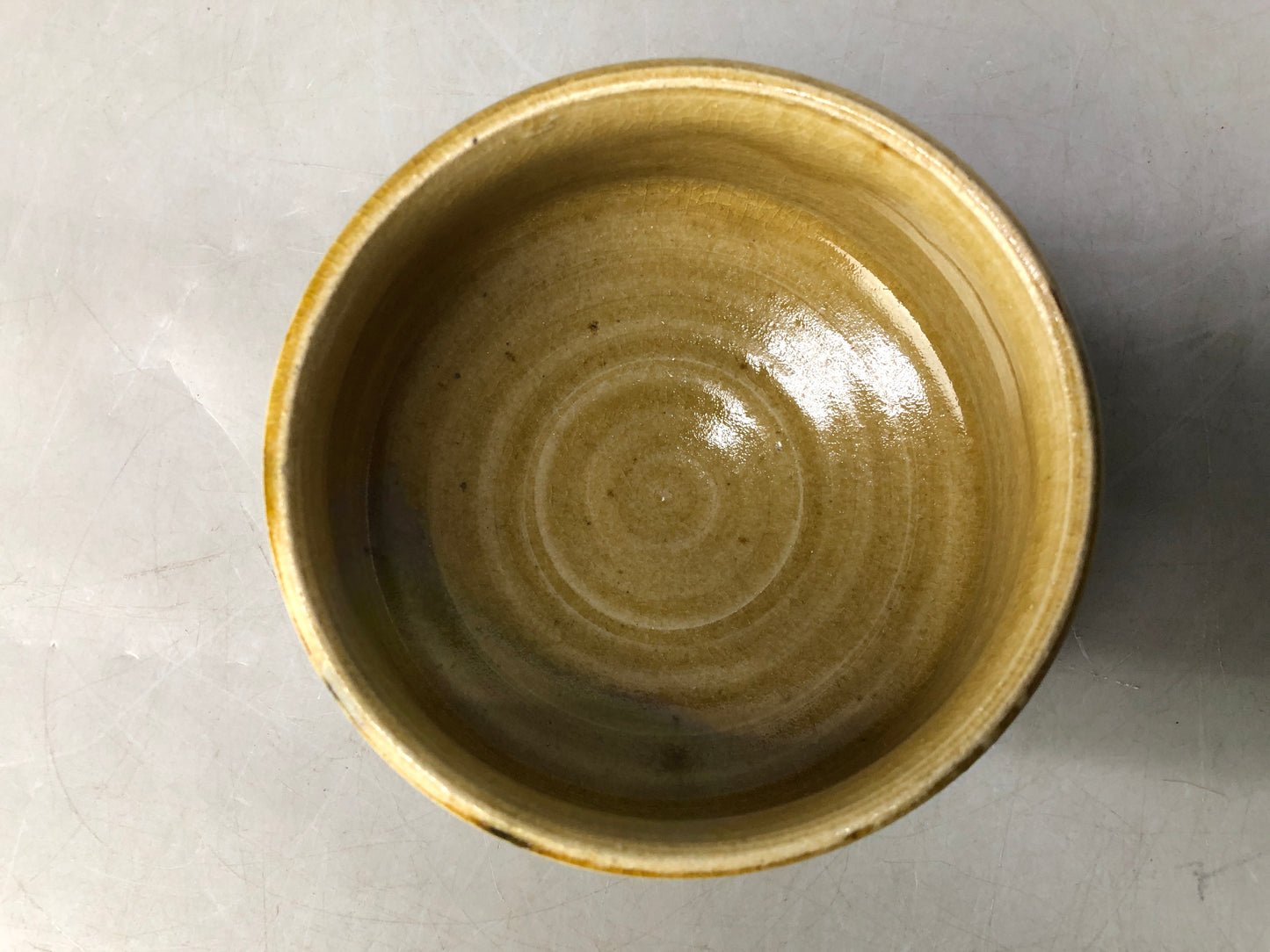 Y8210 CHAWAN Kiseto-ware bowl signed box Japan antique tea ceremony pottery cup