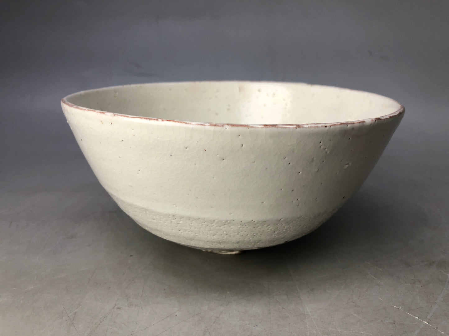 Y8270 CHAWAN Seto-ware Kohiki bowl signed box Japan antique tableware kitchen