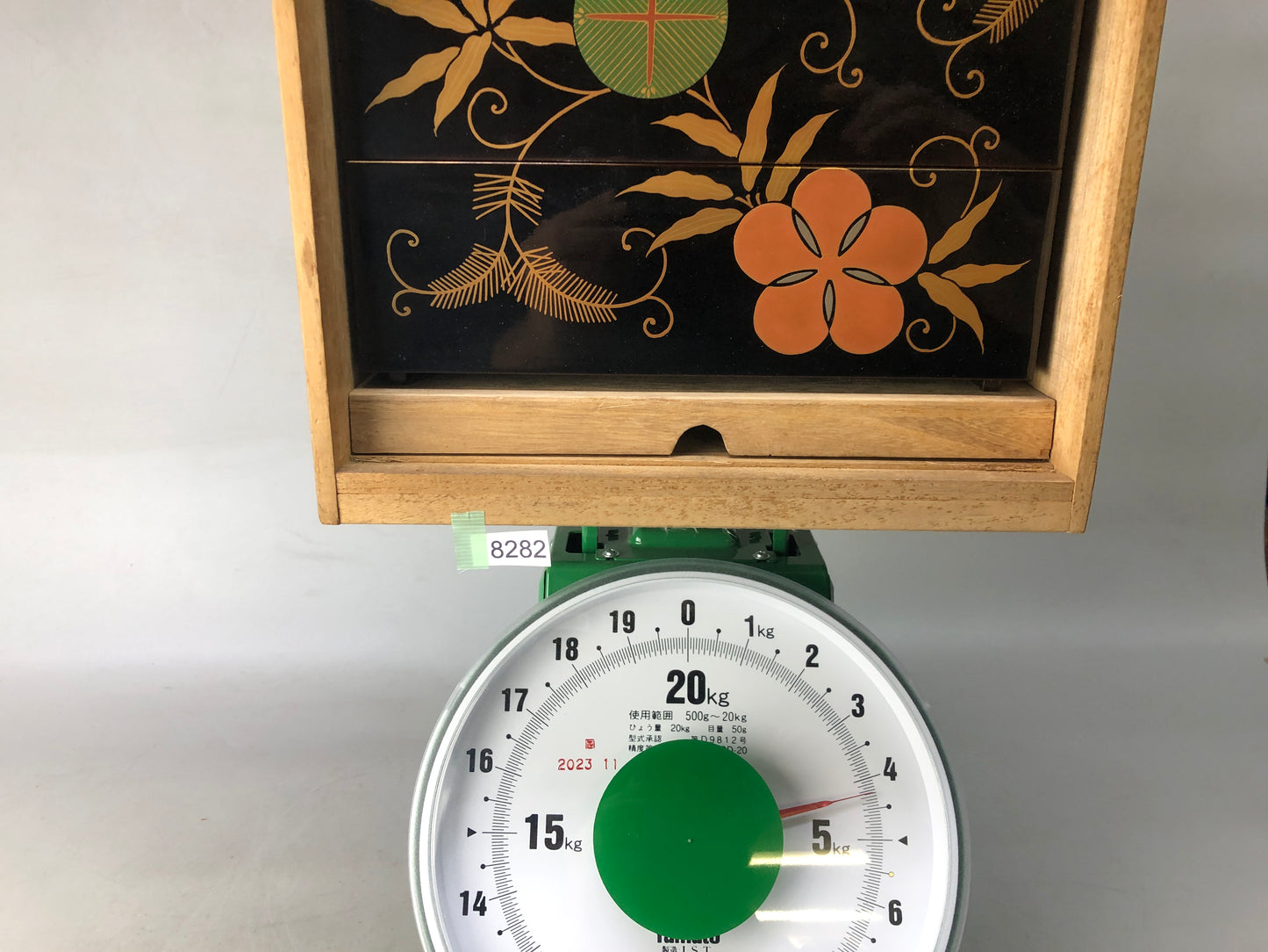 Y8282 BOX Makie 5-tiered case multi-tiered container signed Japan antique