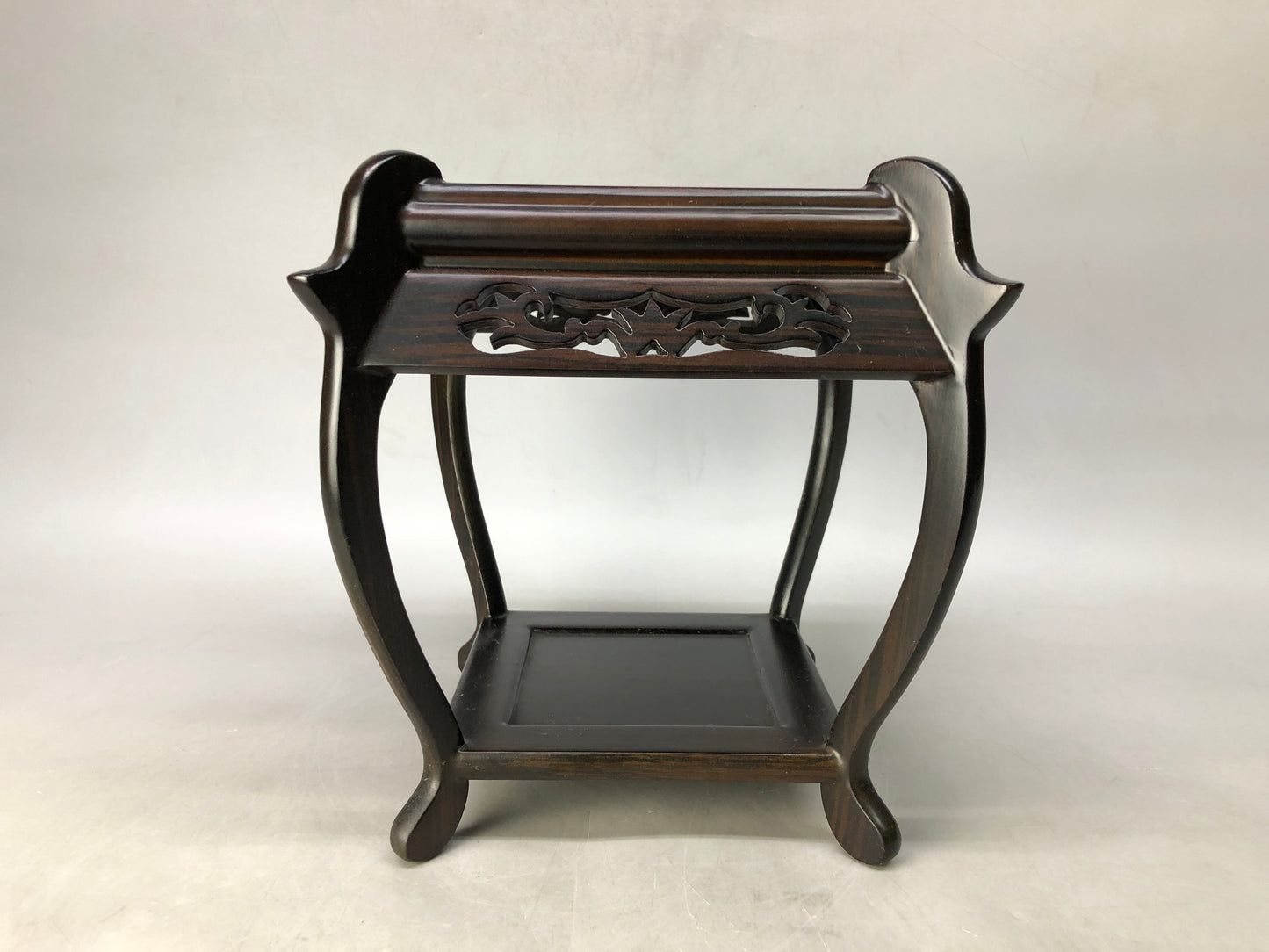 Y8331 FLOWER STAND wooden openwork Japan antique ikebana floral interior plant