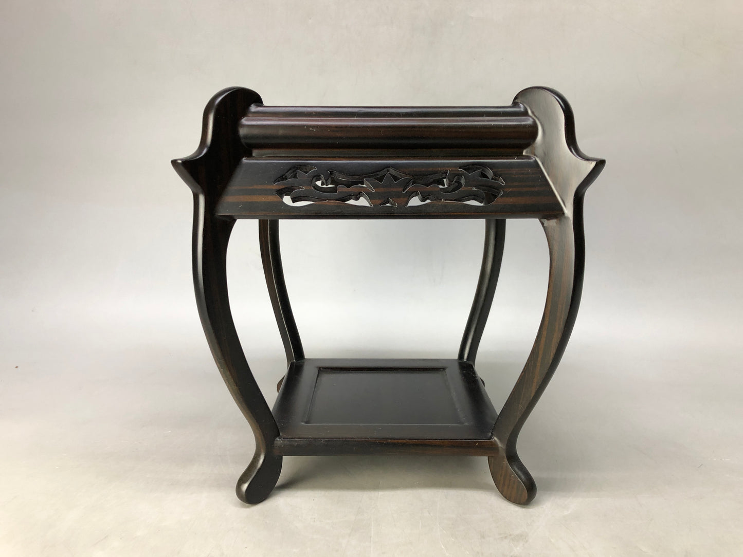 Y8331 FLOWER STAND wooden openwork Japan antique ikebana floral interior plant