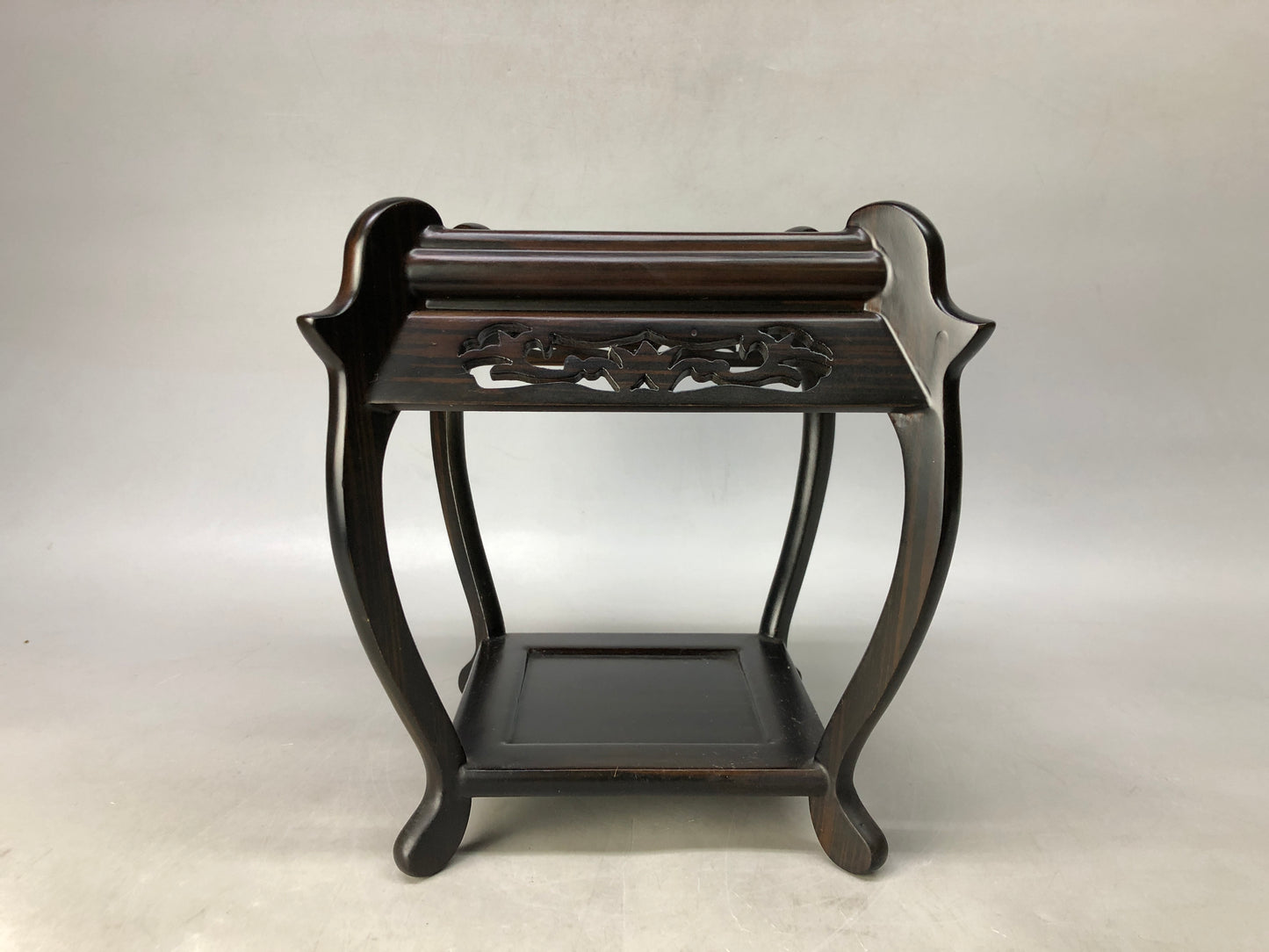 Y8331 FLOWER STAND wooden openwork Japan antique ikebana floral interior plant