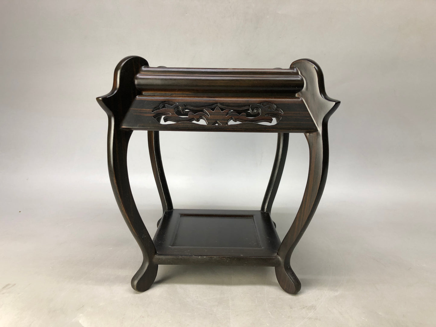 Y8331 FLOWER STAND wooden openwork Japan antique ikebana floral interior plant