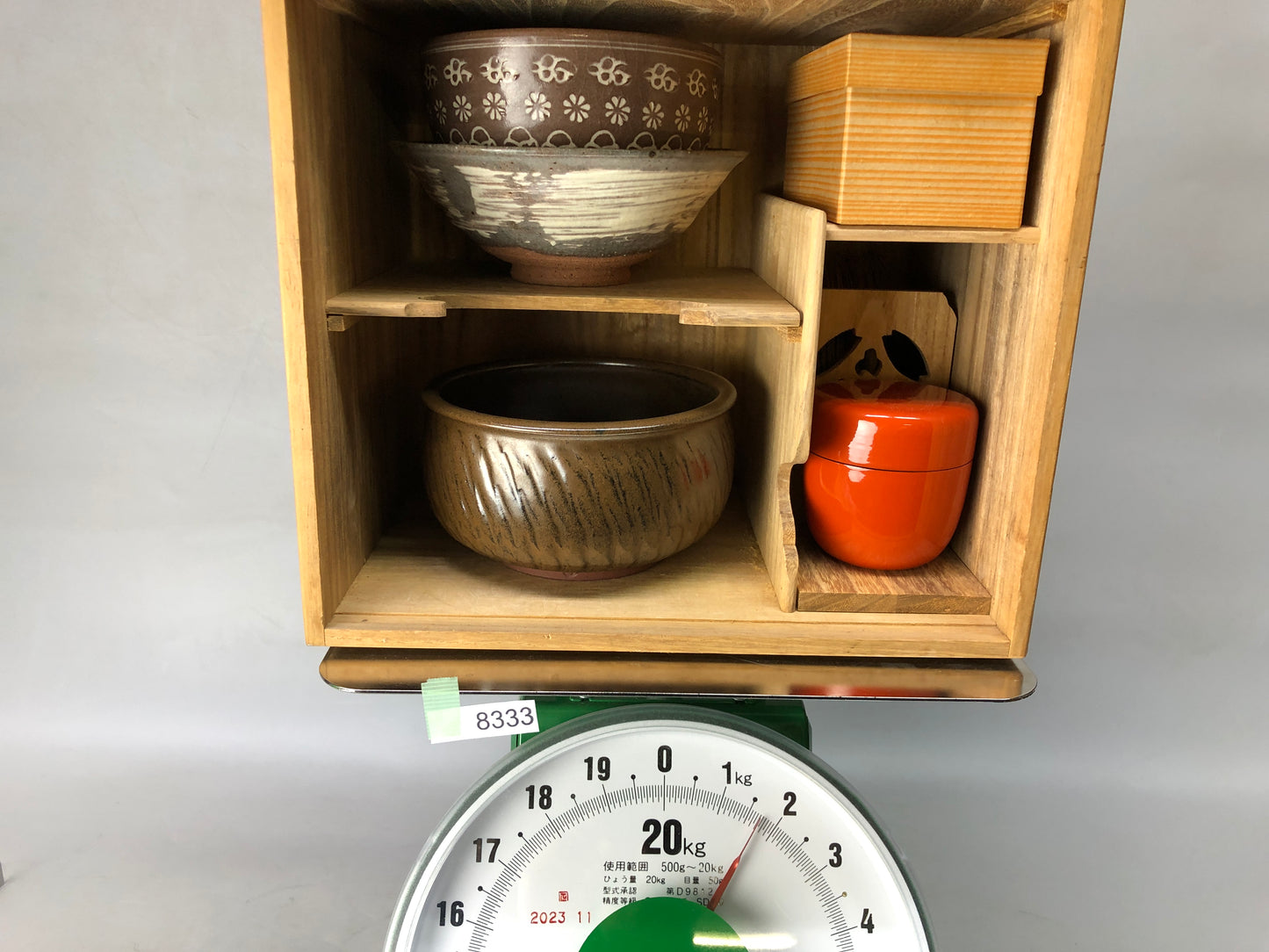 Y8333 BOX Tea ceremony utensils set chawan natsume kensui Japan antique portable