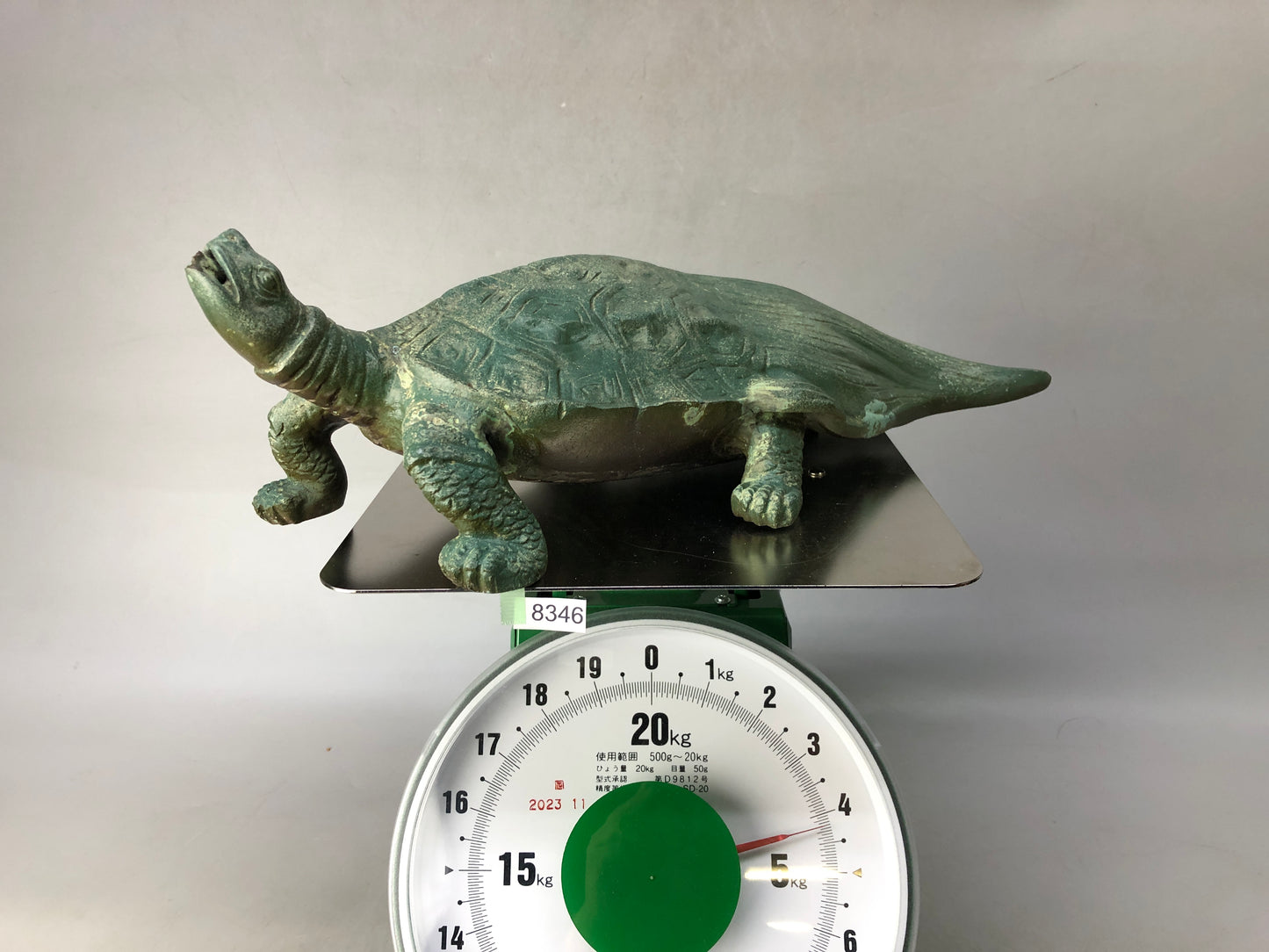 Y8346 OKIMONO copper Turtle figurine Japan antique interior figure decor