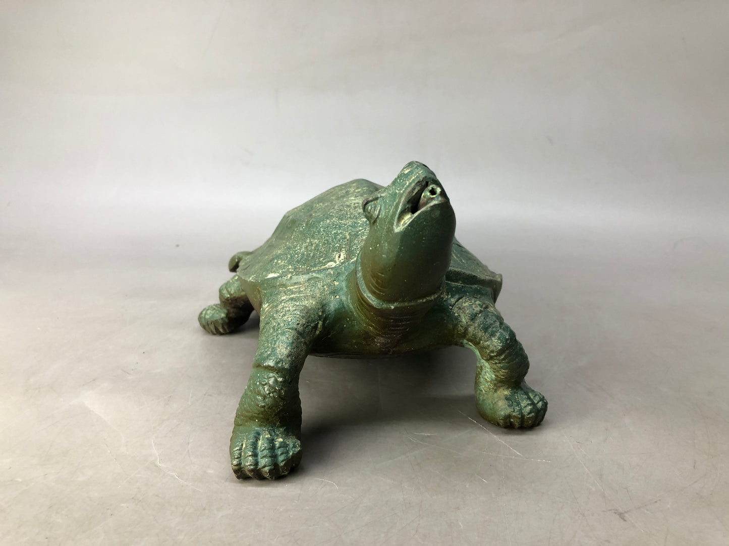 Y8346 OKIMONO copper Turtle figurine Japan antique interior figure decor