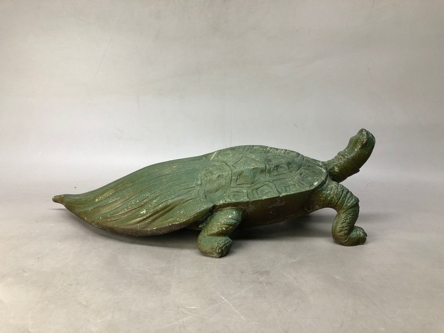 Y8346 OKIMONO copper Turtle figurine Japan antique interior figure decor