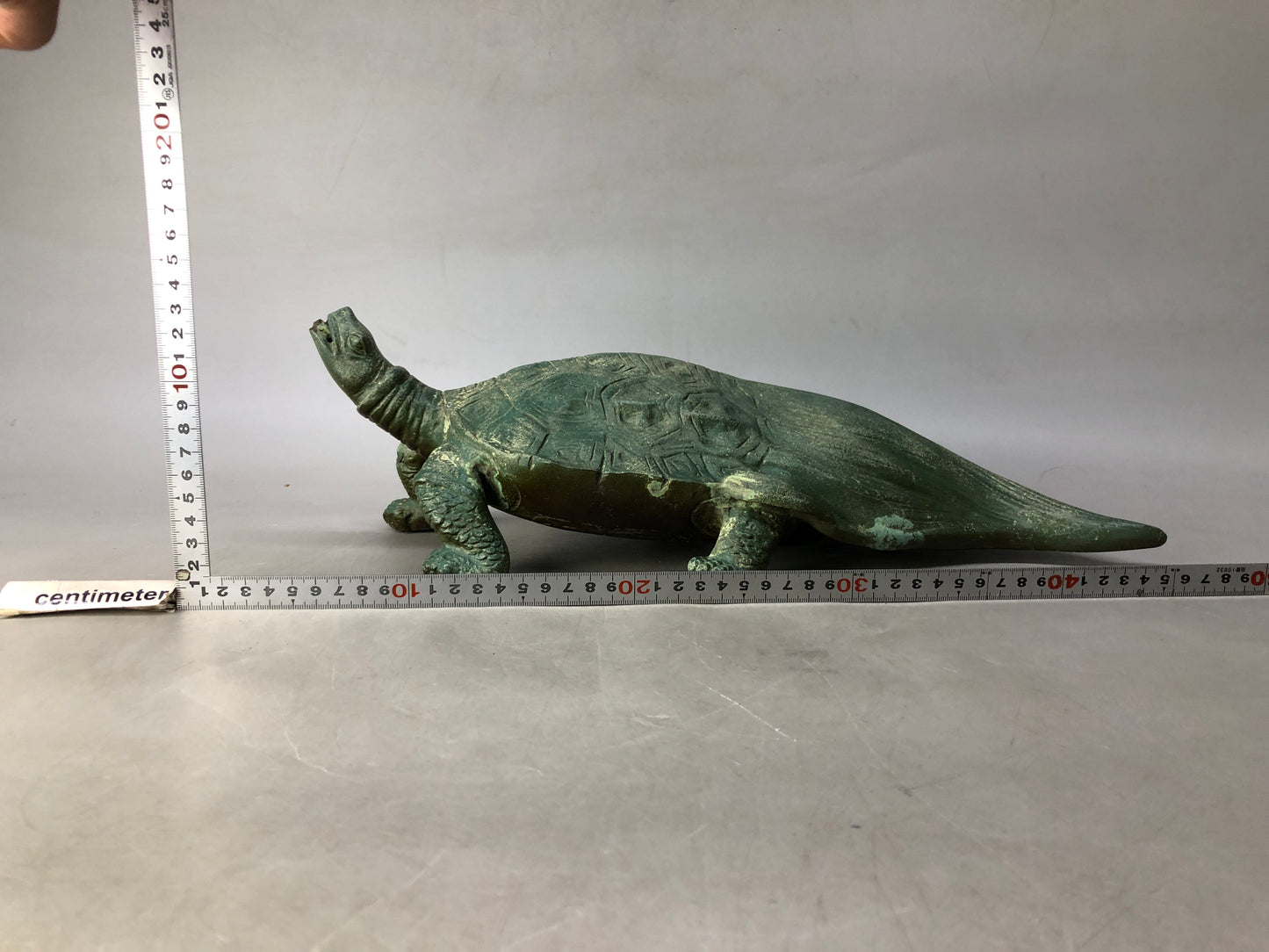 Y8346 OKIMONO copper Turtle figurine Japan antique interior figure decor