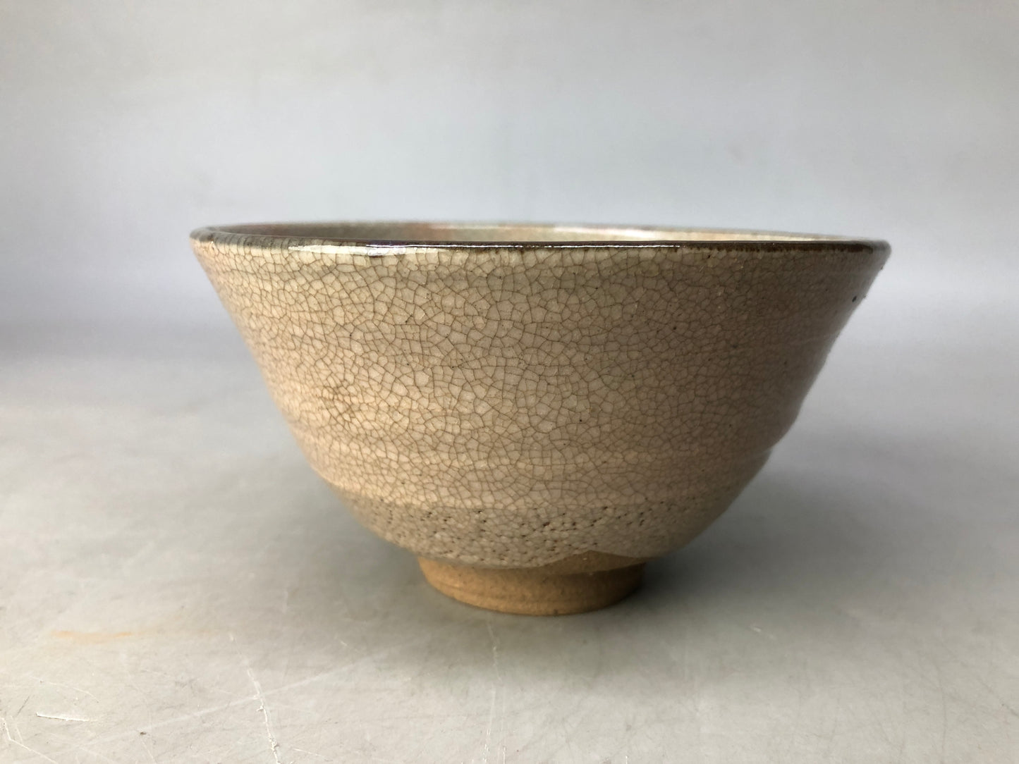Y8360 CHAWAN Seto Karatsu bowll signed box Japan antique tea ceremony pottery