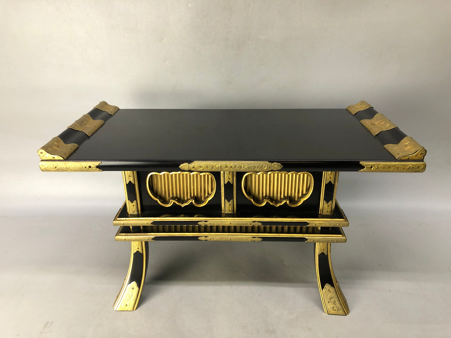 Y8391 Buddhist Altar Equipment sutra reading desk box Japan antique Buddhism