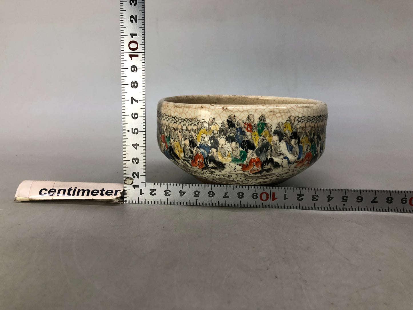 Y8397 CHAWAN Inuyama-ware bowl hermit signed Japan antique tea ceremony pottery