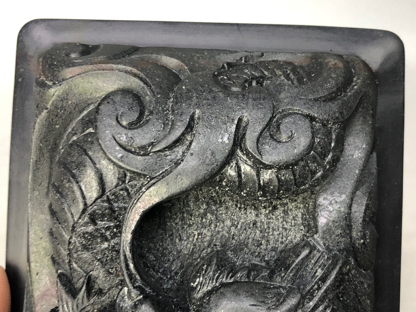 Y8400 SUZURI Inkstone Dragon pattern stationery calligraphy Japan antique Shodo