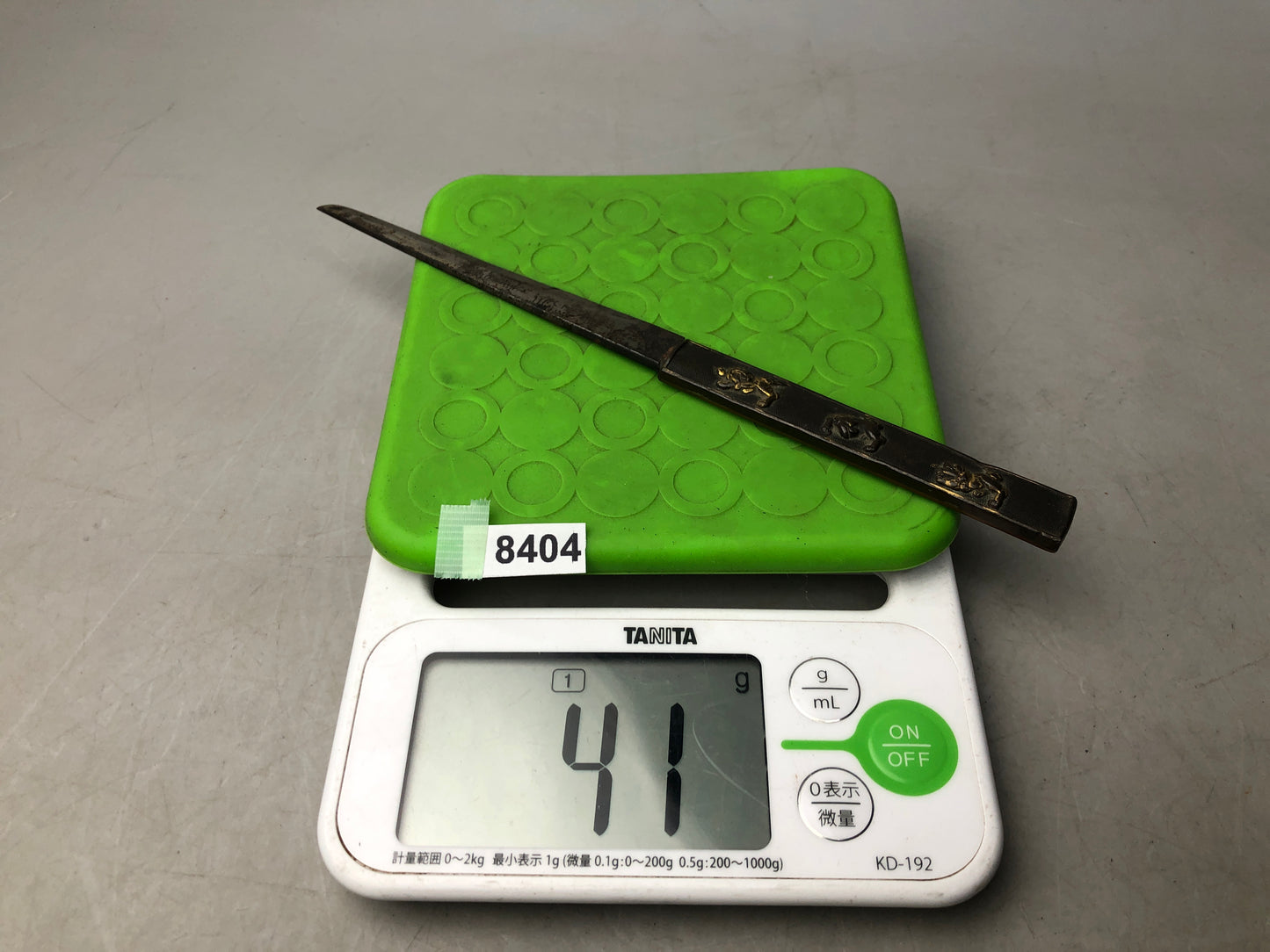 Y8404 TSUKA Kogatana small sword signed Lion Japan Koshirae samurai katana