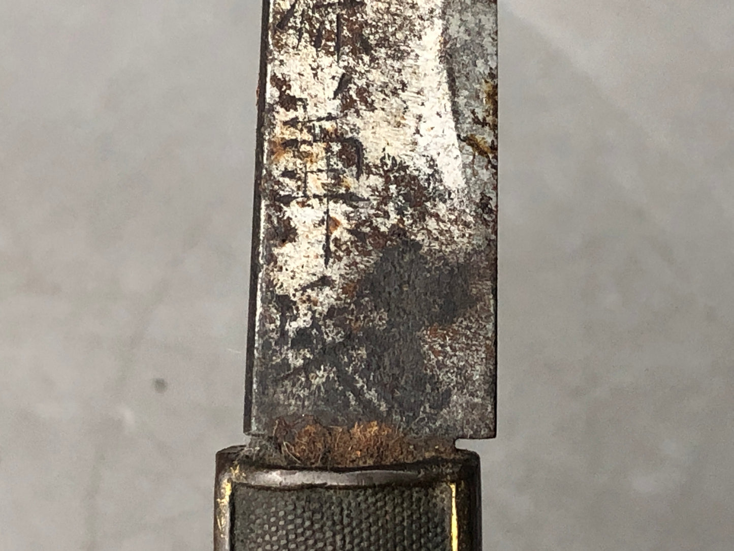 Y8404 TSUKA Kogatana small sword signed Lion Japan Koshirae samurai katana