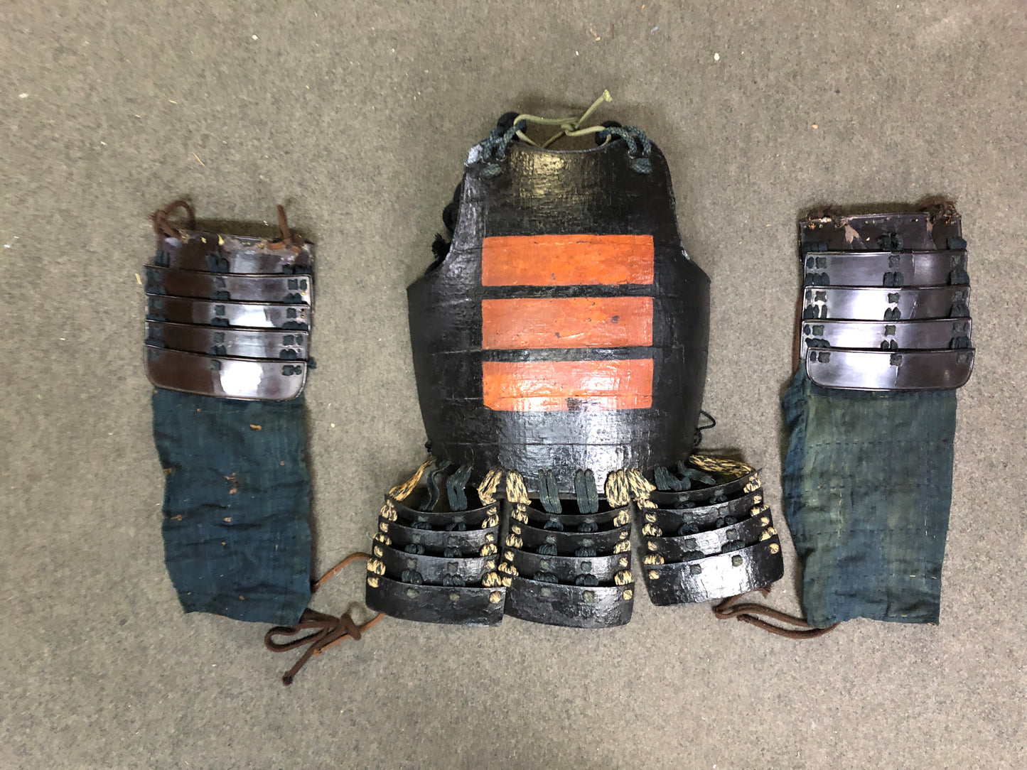 Y8407 YOROI Infantry Armor full set Jingasa Japan antique Samurai warrior bushi