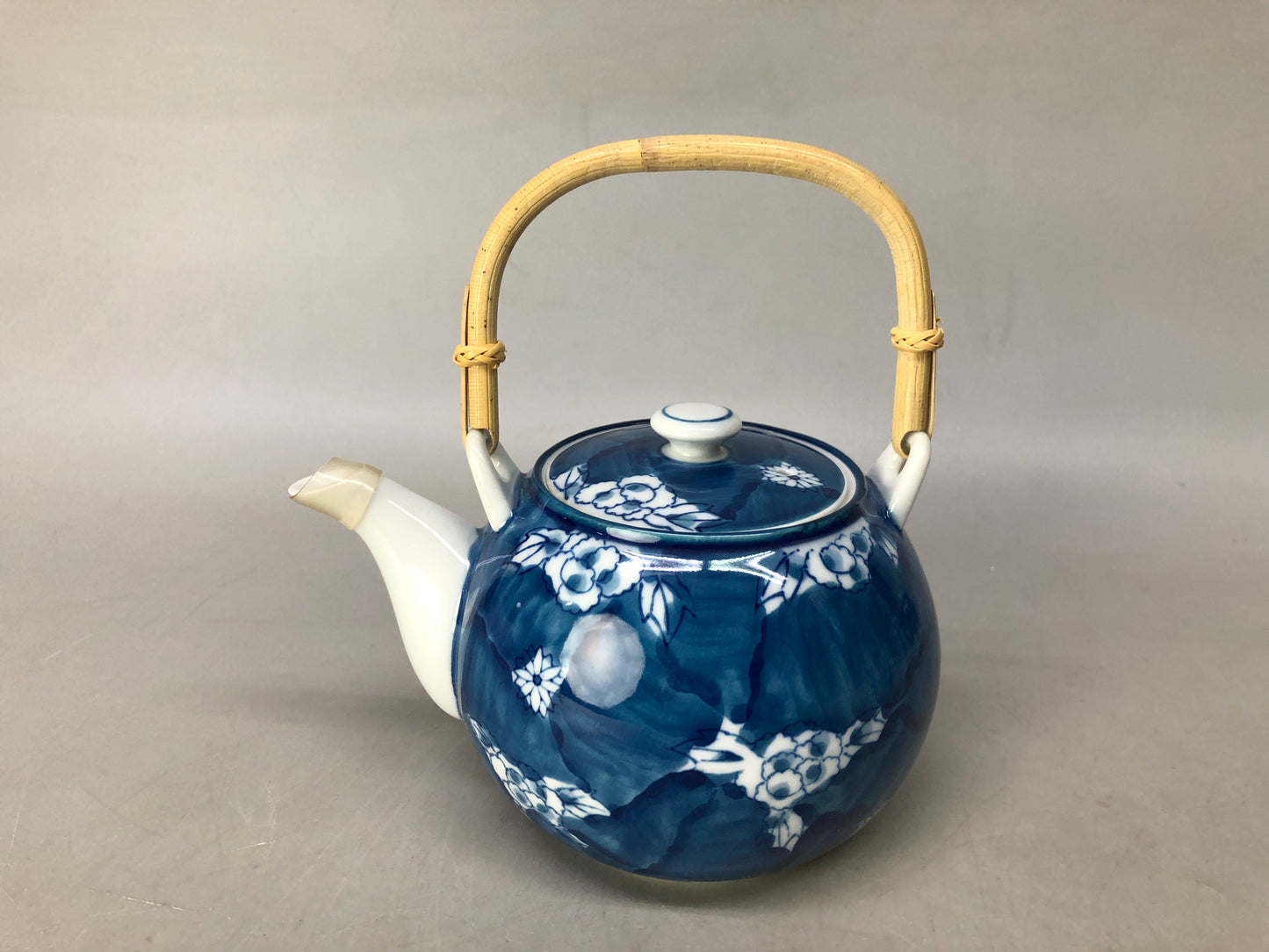 Y8411 CHAWAN Arita-ware teapot pot cup set signed box Japan antique Sencha