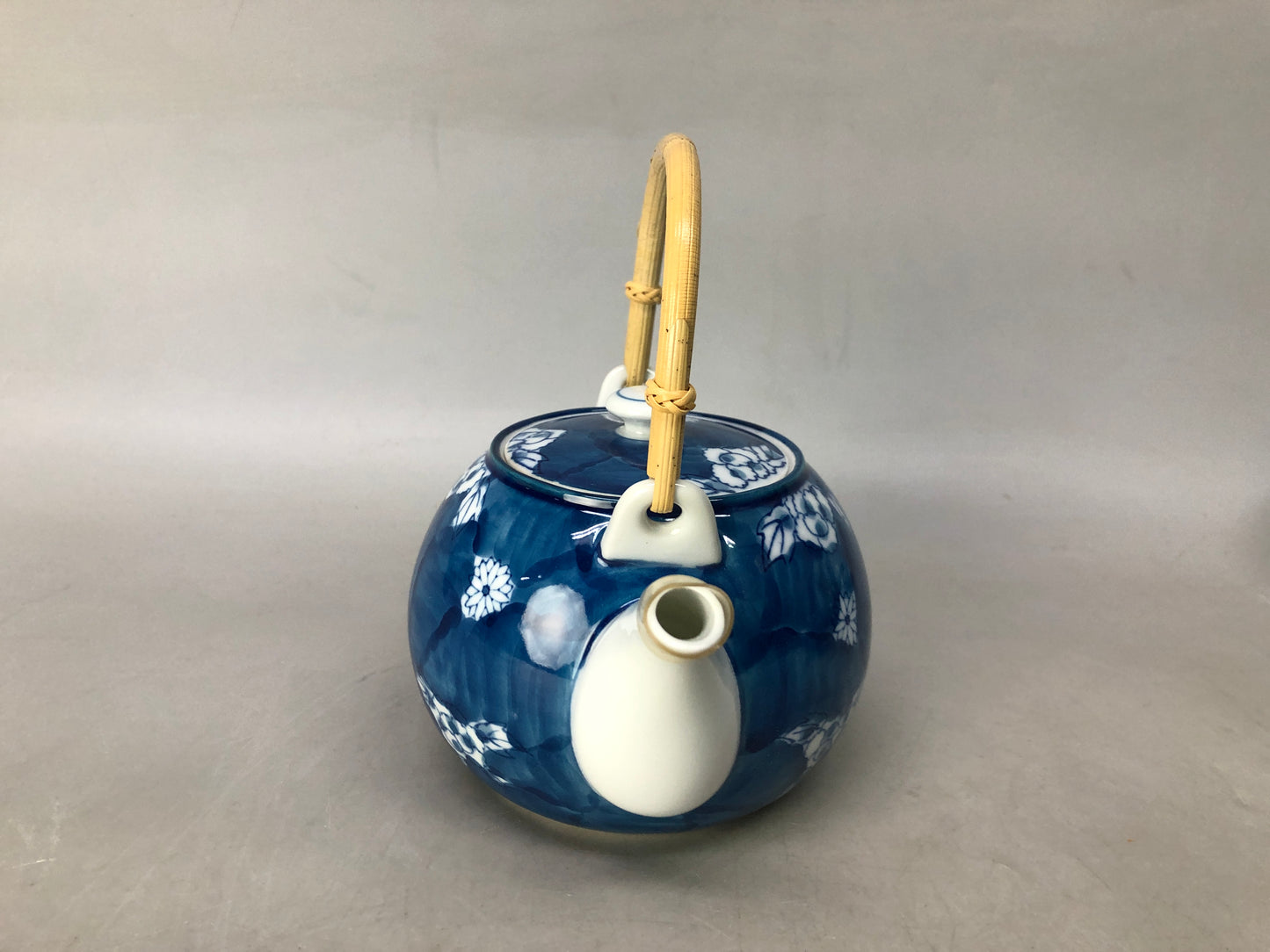 Y8411 CHAWAN Arita-ware teapot pot cup set signed box Japan antique Sencha