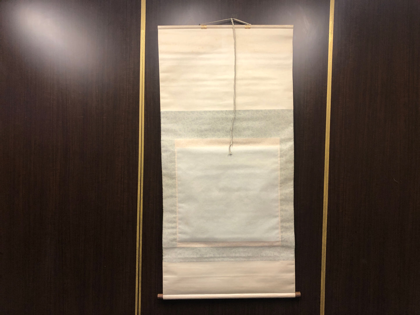 Y8430 KAKEJIKU Ship landscape signed Japan antique hanging scroll interior art