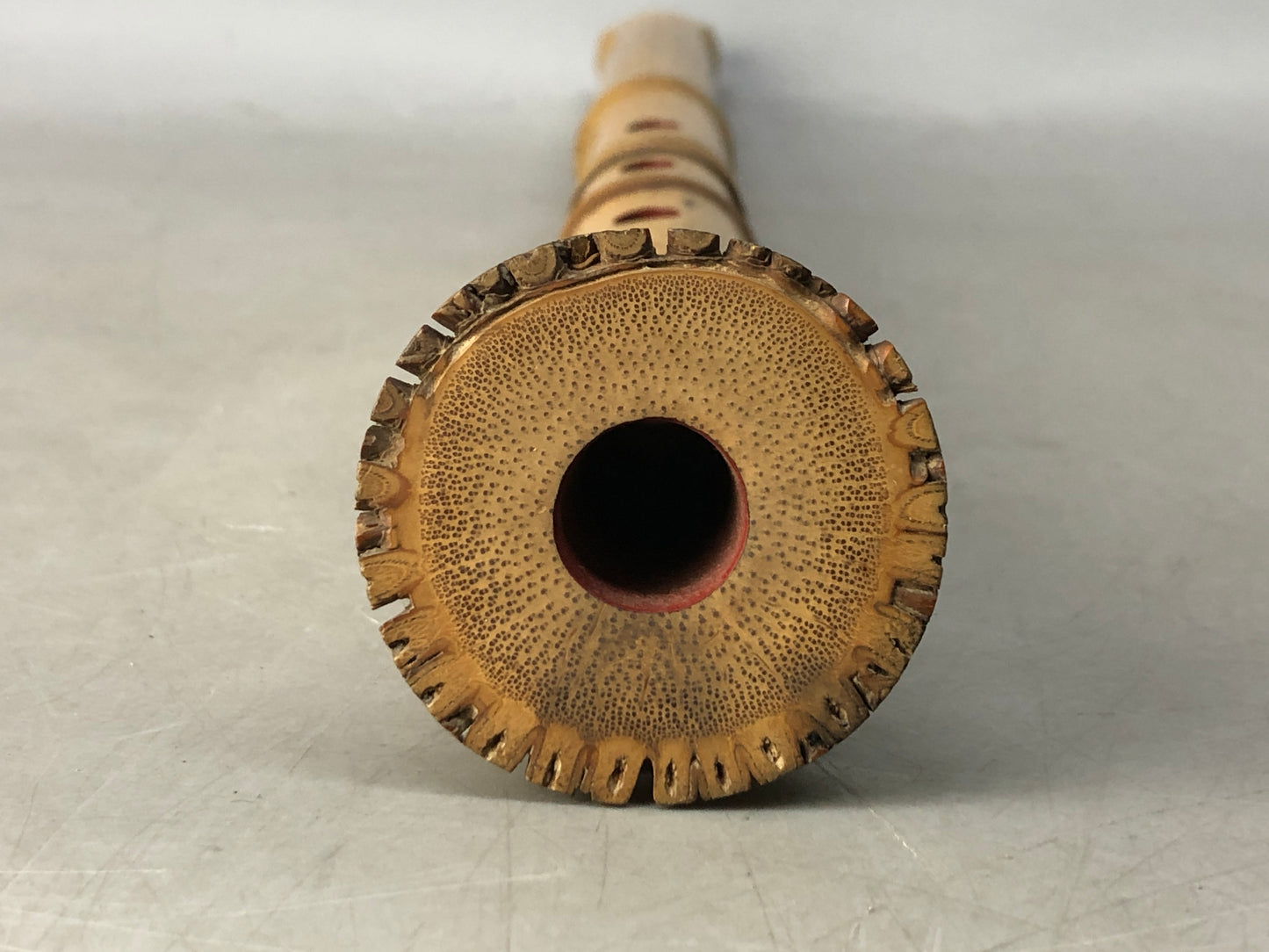 Y8431 SHAKUHACHI Bamboo flute Kinko style joint signed Japan antique music