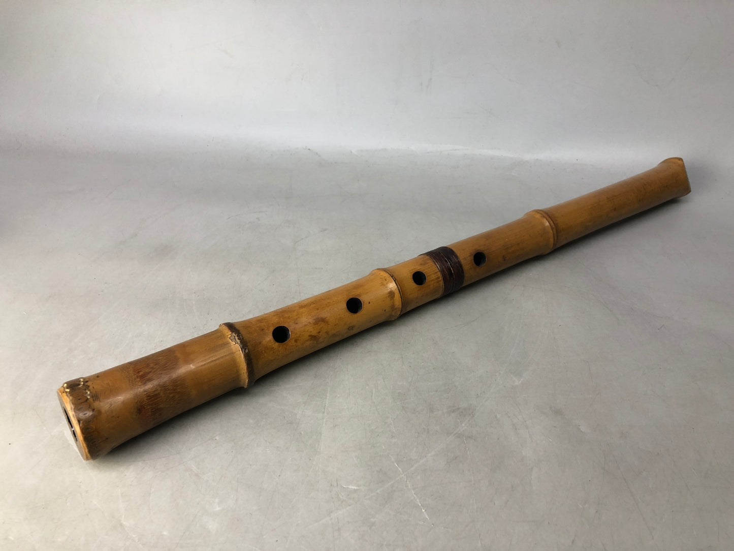 Y8432 SHAKUHACHI Bamboo flute Kinko style unsigned joint Japan antique music