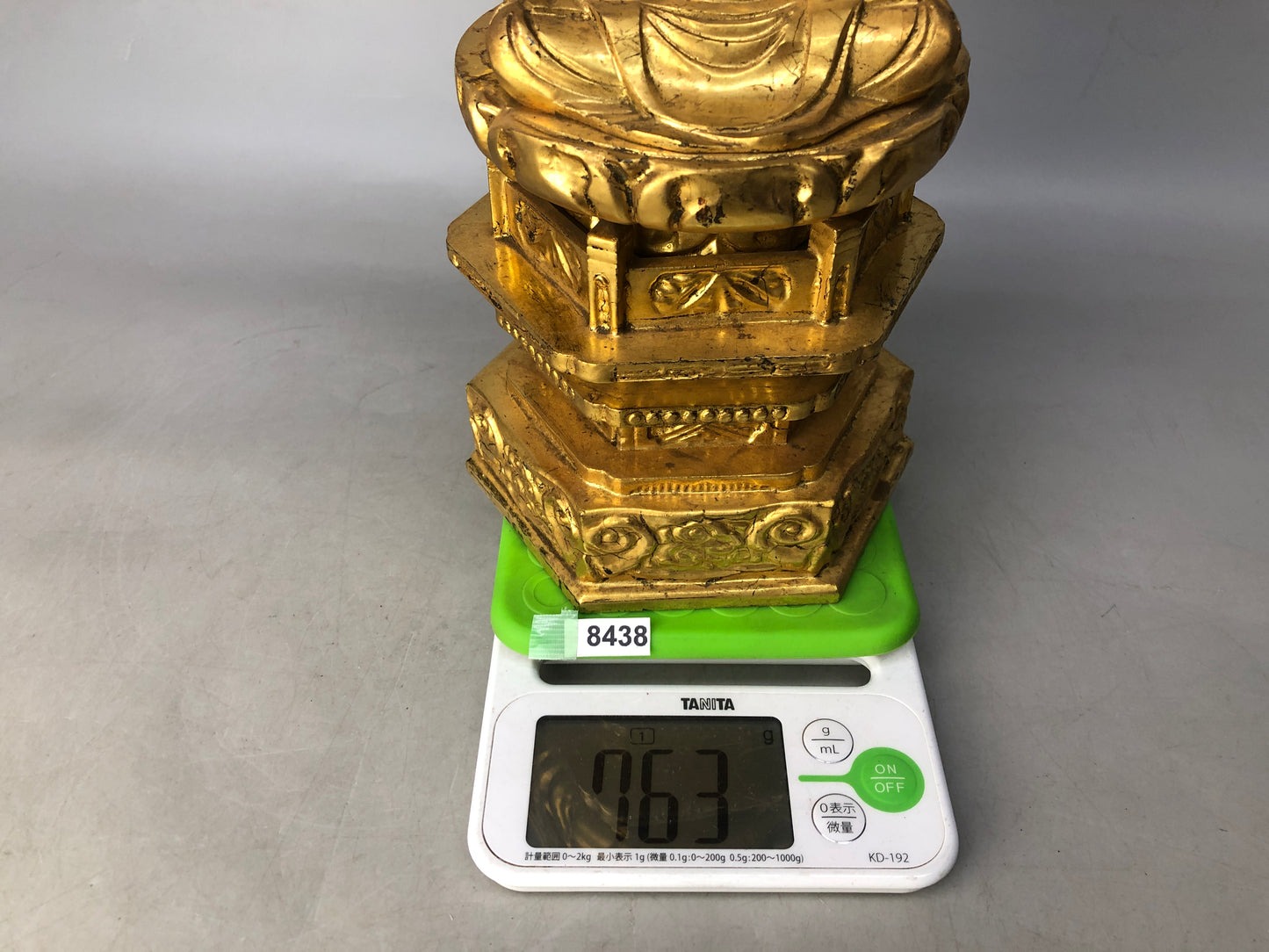 Y8438 STATUE wood carving seated Buddha figurine Japan antique figure Buddhism