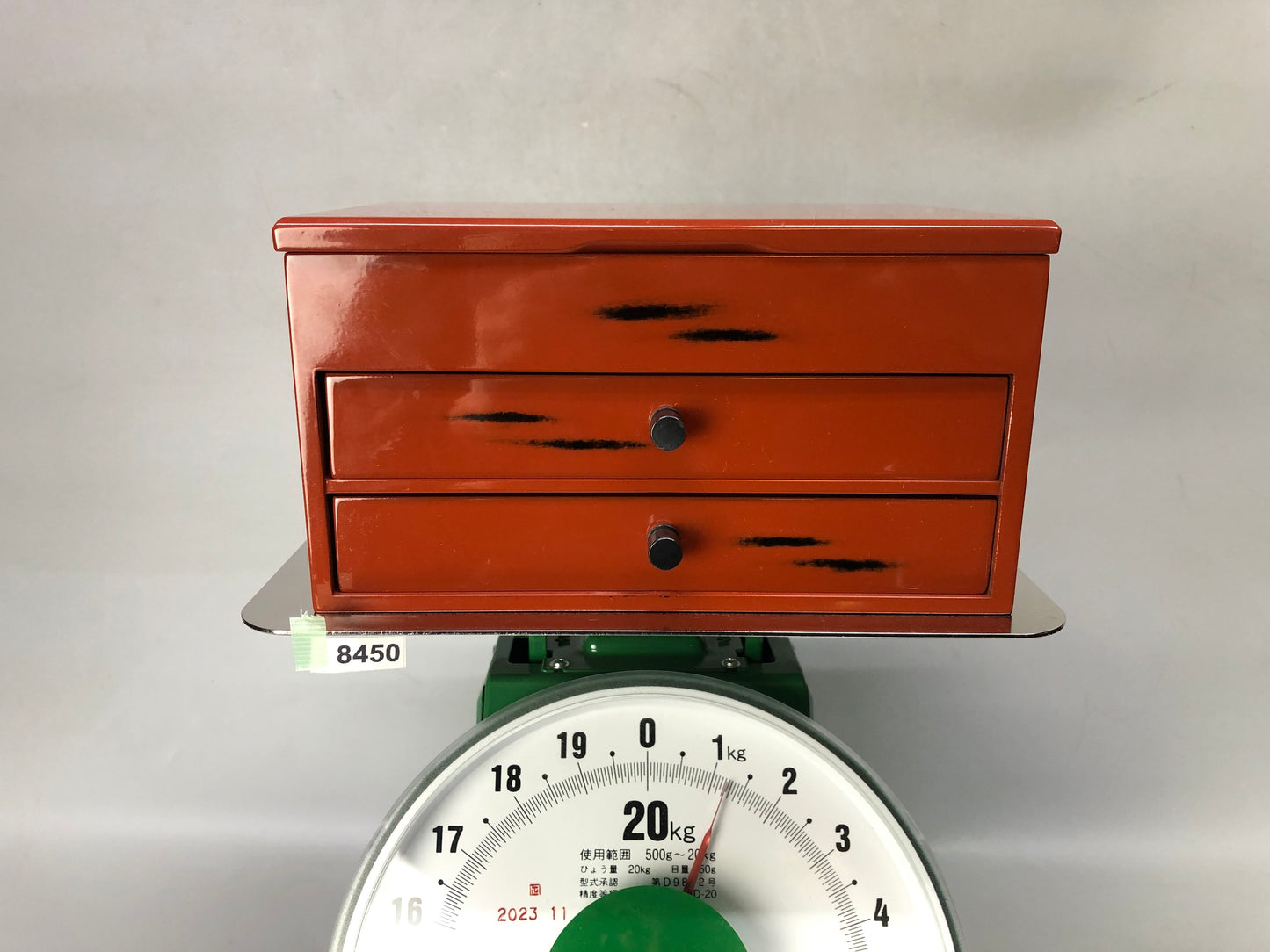 Y8450 TANSU Negoro lacquer small chest of drawers trinket jewelry Japan antique