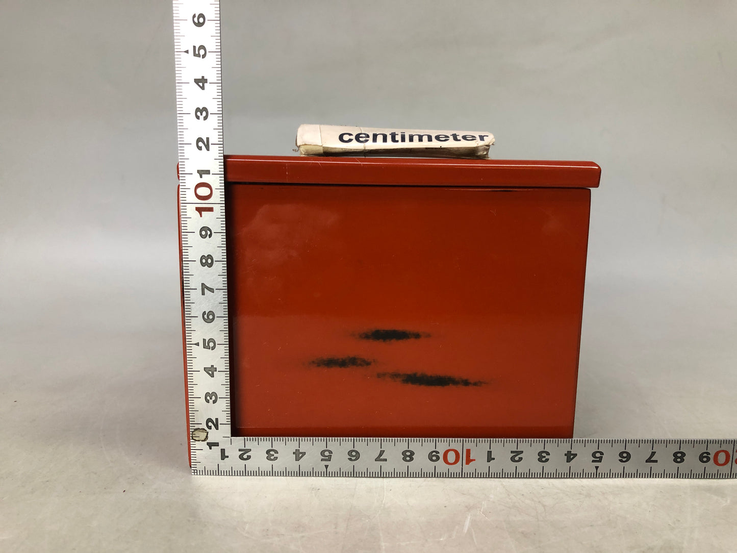 Y8450 TANSU Negoro lacquer small chest of drawers trinket jewelry Japan antique