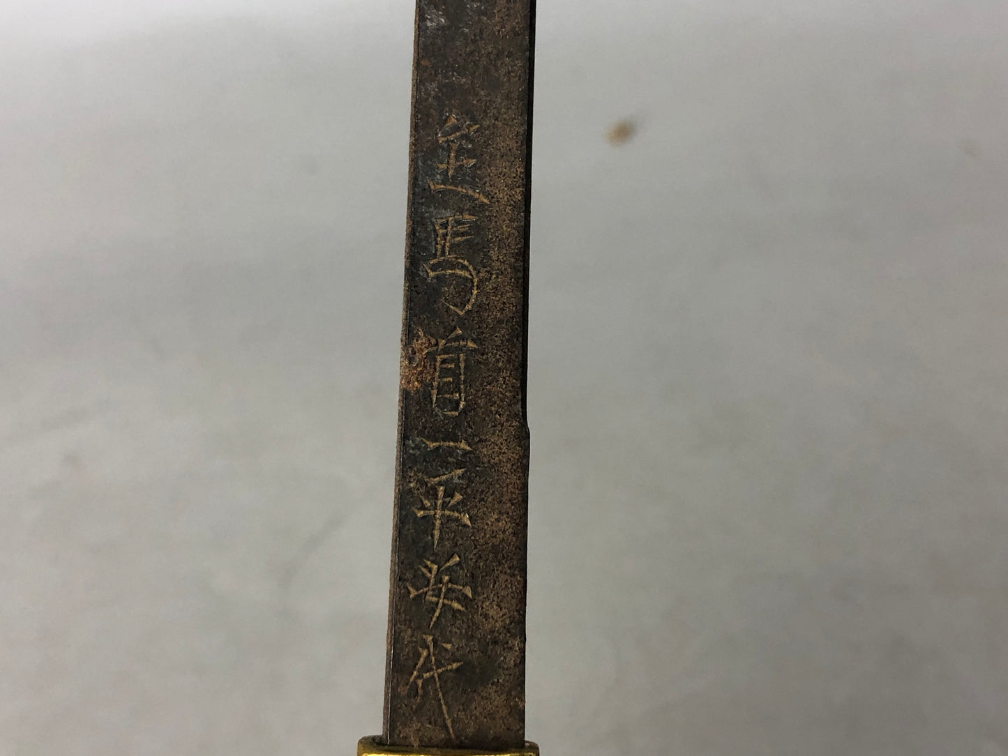 Y8456 TSUKA Kogatana small sword Inlay signed metalwork Japan Koshirae antique