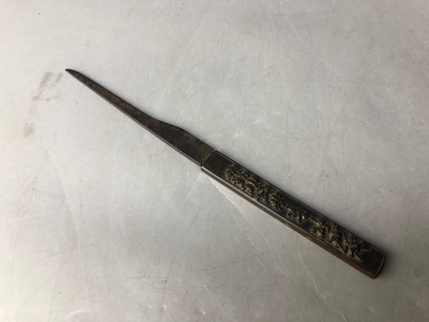 Y8458 TSUKA Kogatana small sword Karako Japan Koshirae antique samurai bushi