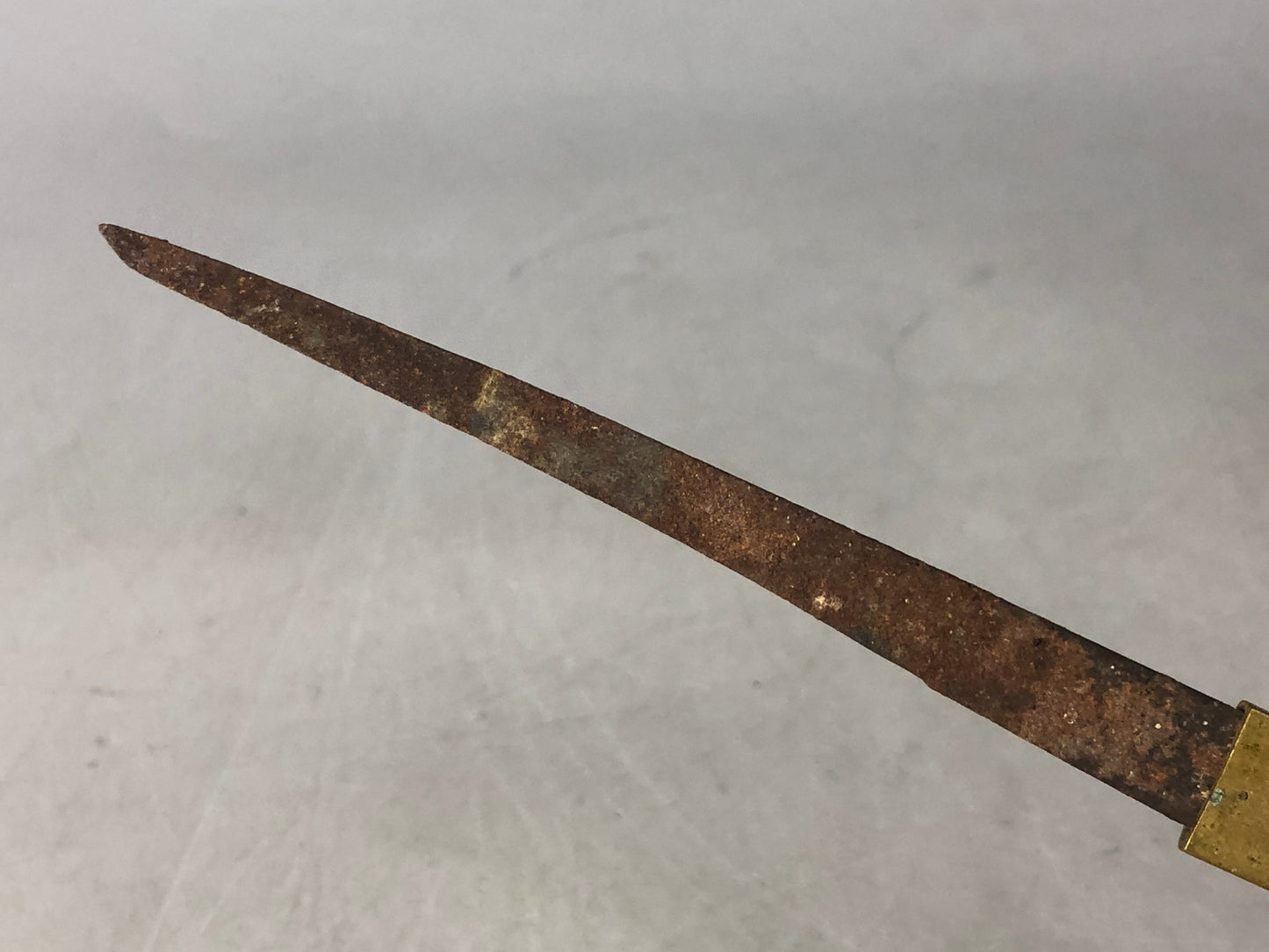 Y8459 TSUKA Kogatana small sword bamboo bird Japan Koshirae antique samurai b
