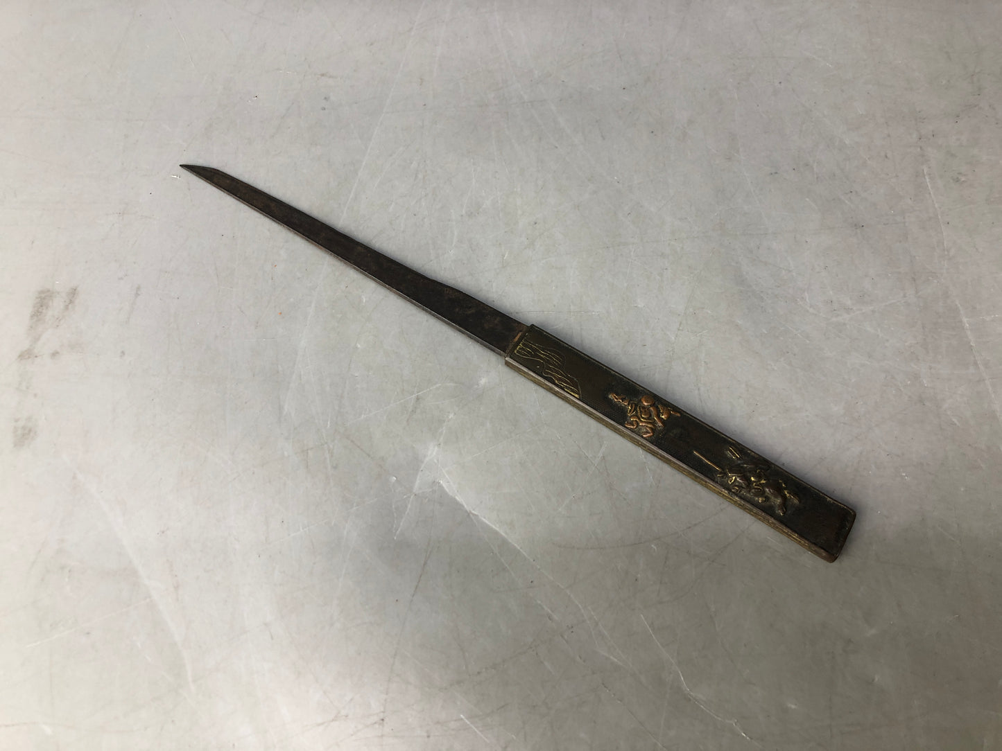 Y8460 TSUKA Kogatana small sword person Japan Koshirae antique samurai b