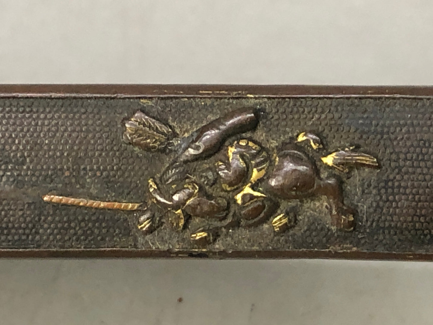 Y8460 TSUKA Kogatana small sword person Japan Koshirae antique samurai b