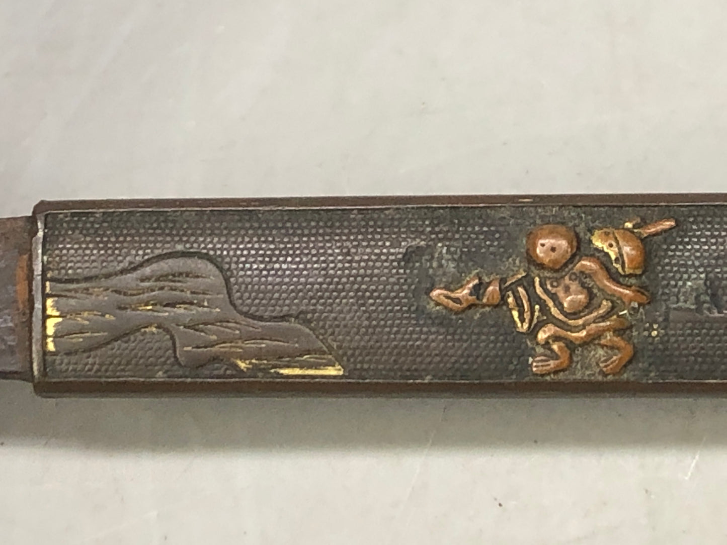 Y8460 TSUKA Kogatana small sword person Japan Koshirae antique samurai b