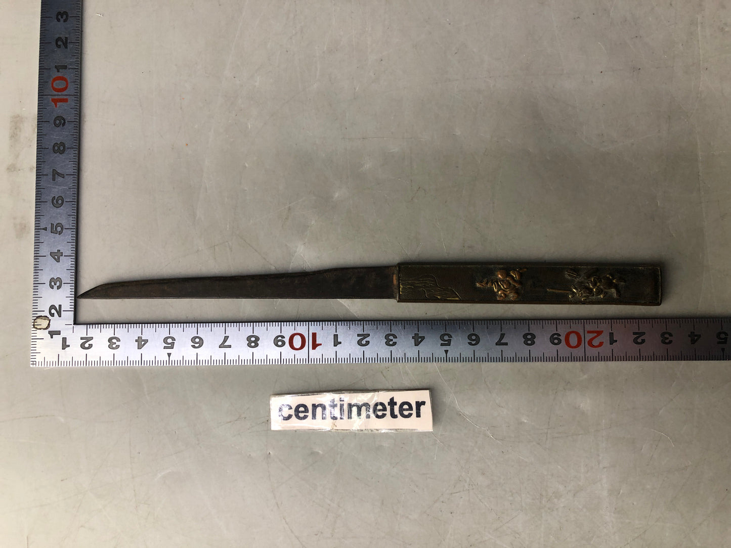 Y8460 TSUKA Kogatana small sword person Japan Koshirae antique samurai b