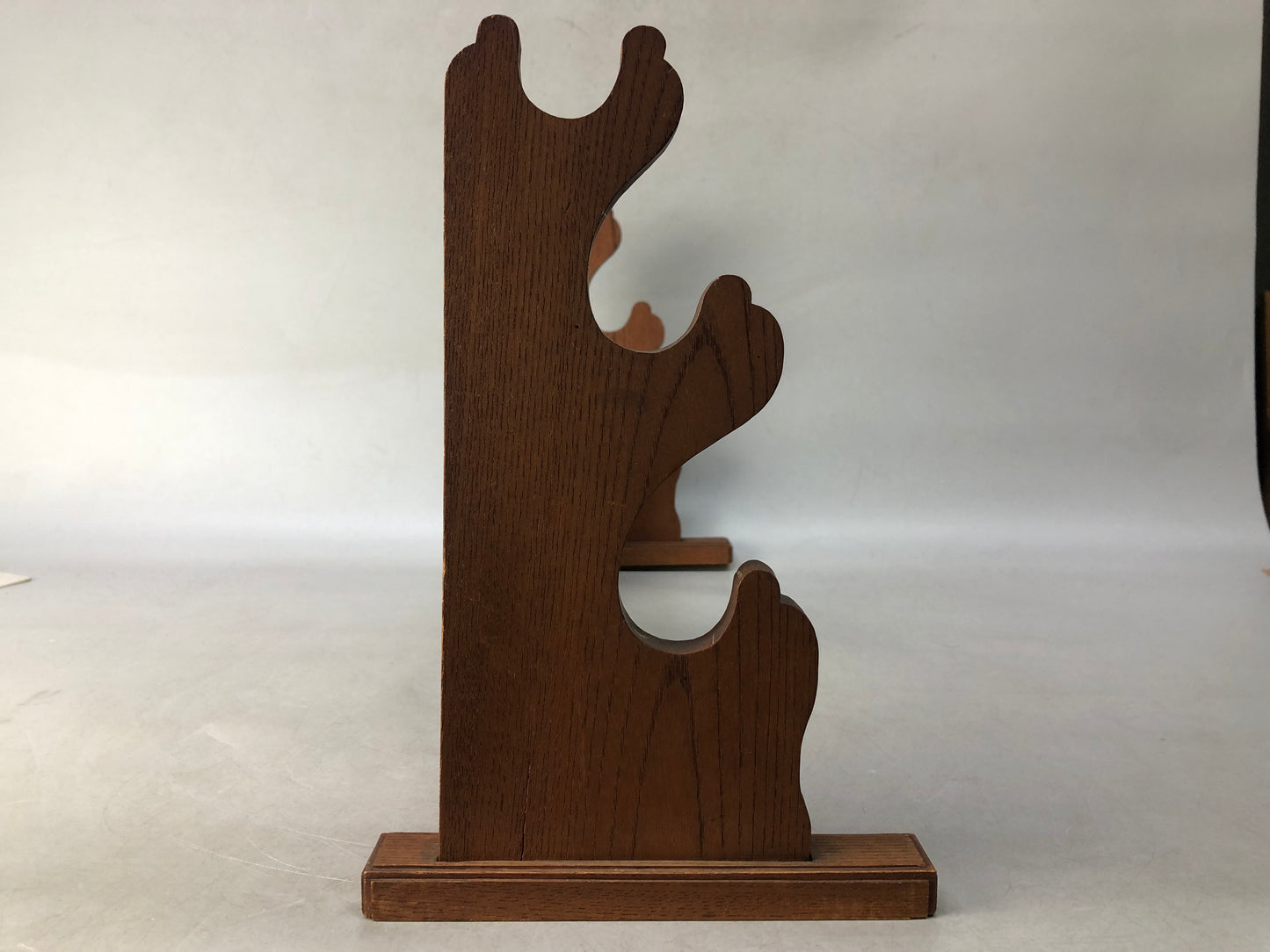 Y8469 OKIMONO wooden sword rack zelkova Japan antique interior shelf holder
