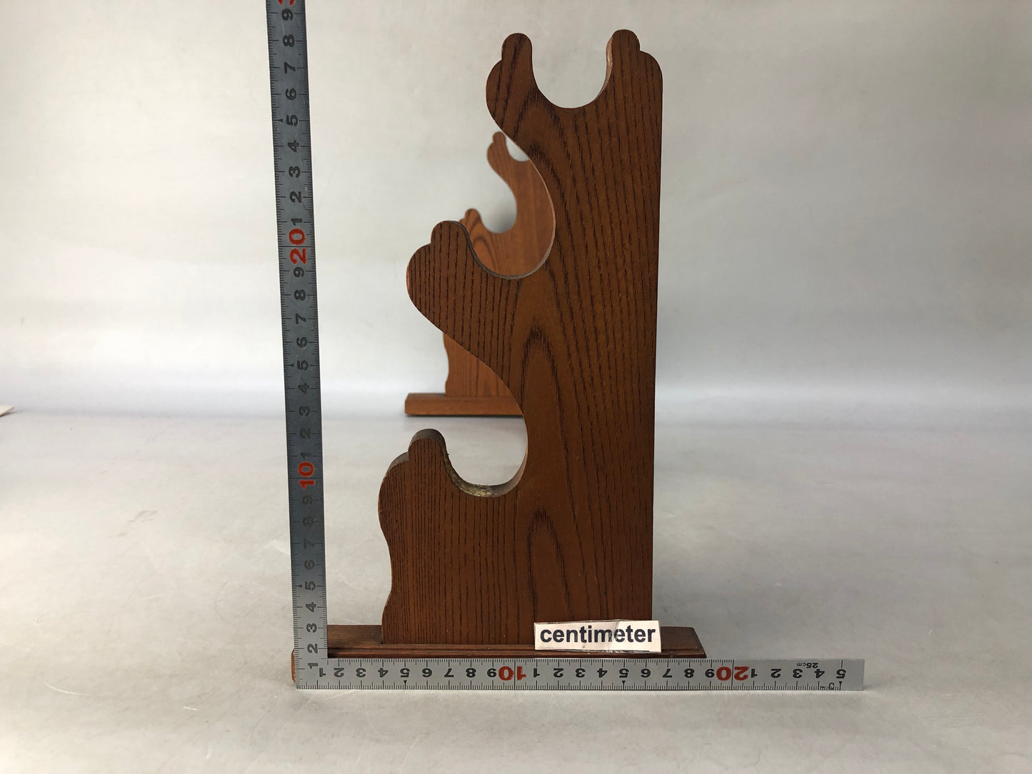 Y8469 OKIMONO wooden sword rack zelkova Japan antique interior shelf holder