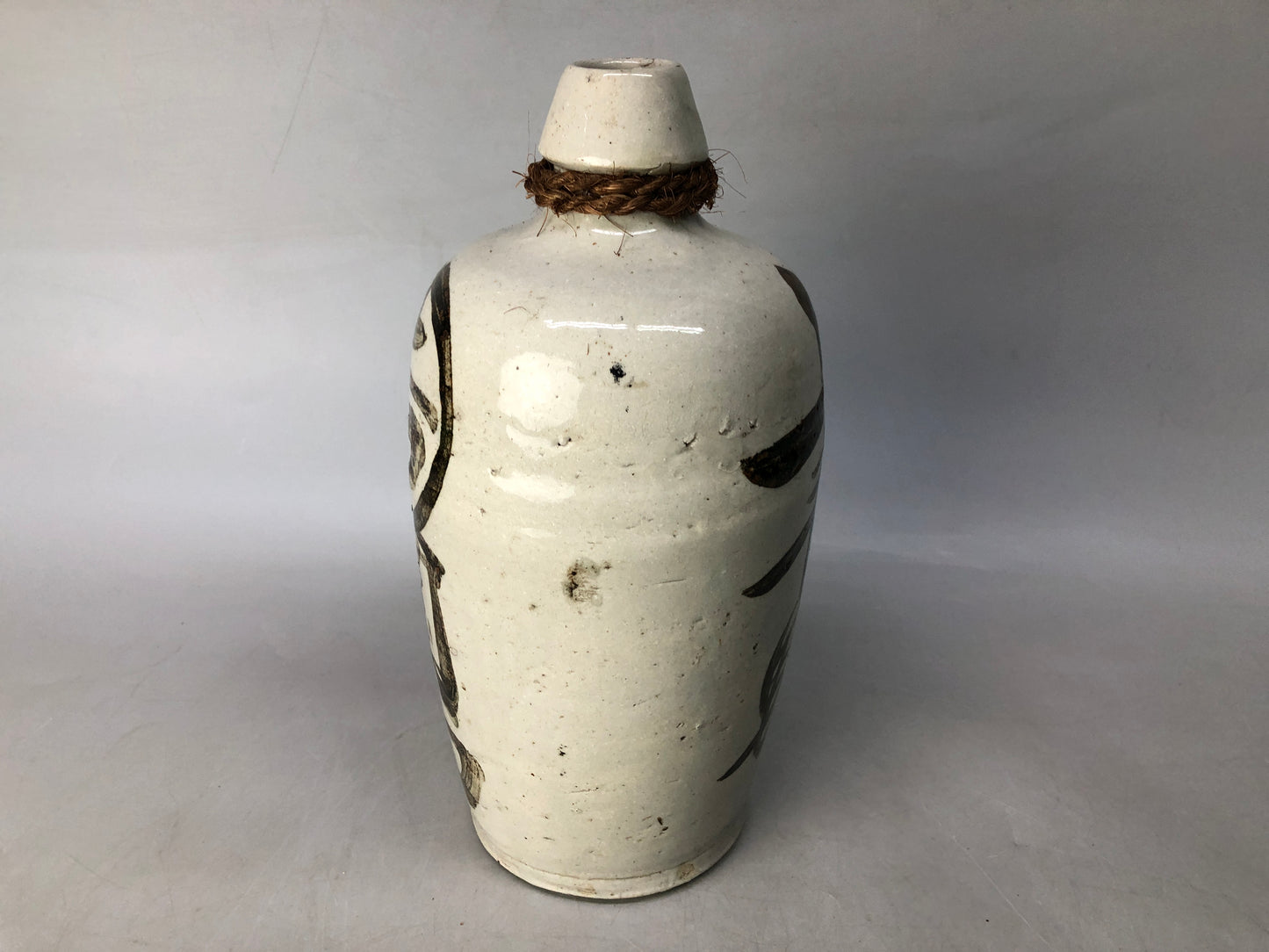 Y8487 OKIMONO Ceramic Binbou Tokkuri sake bottle figure Japan antique interior