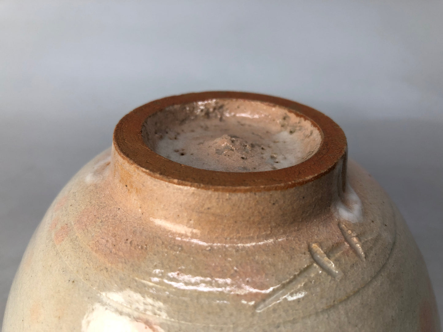 Y8488 CHAWAN Gohon bowl signed box Japan antique tea ceremony pottery cup teacup