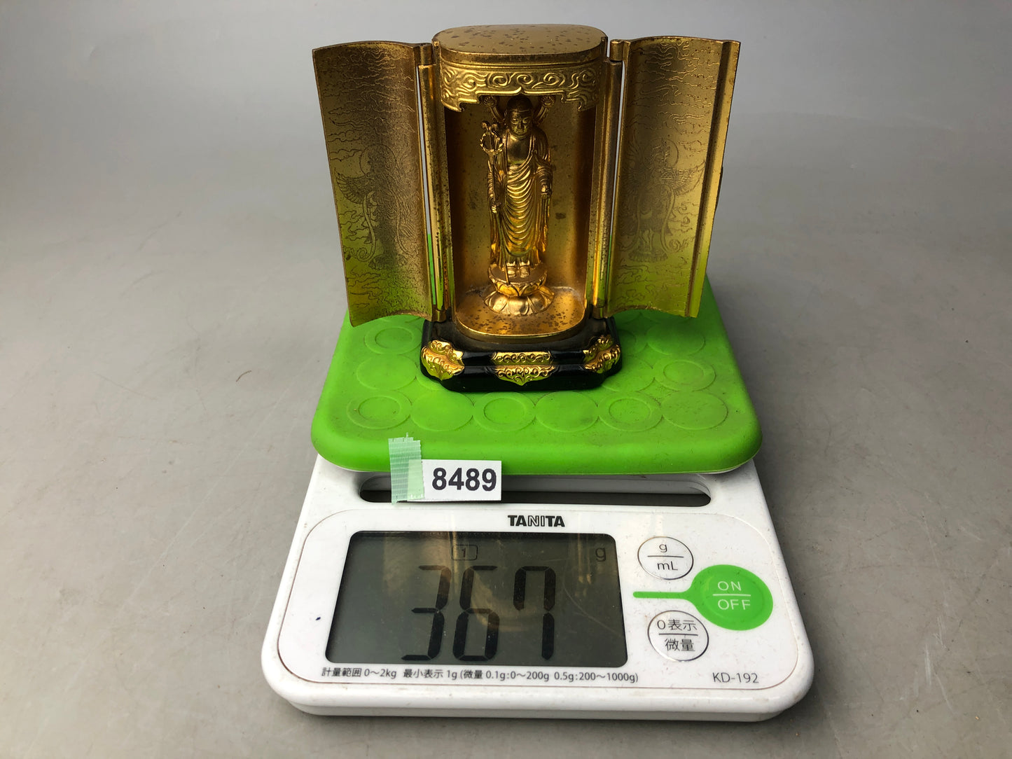 Y8489 STATUE metal small Jizo Bodhisattva figure shrine Japan antique Buddhism