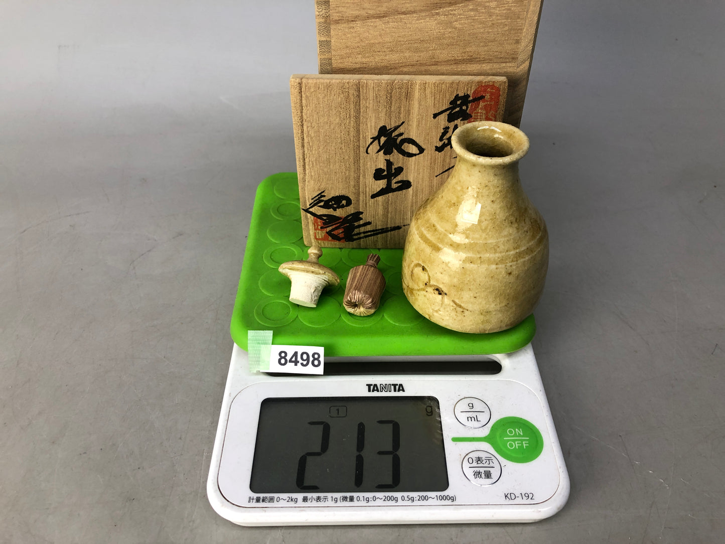 Y8498 VASE Kiseto-ware confectionery pot signed box Japan antique tea ceremony