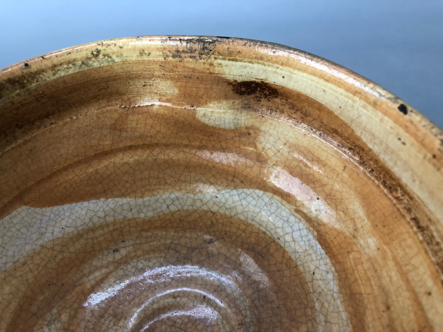 Y8505 CHAWAN Raku-ware red bowl signed Japan antique tea ceremony pottery cup