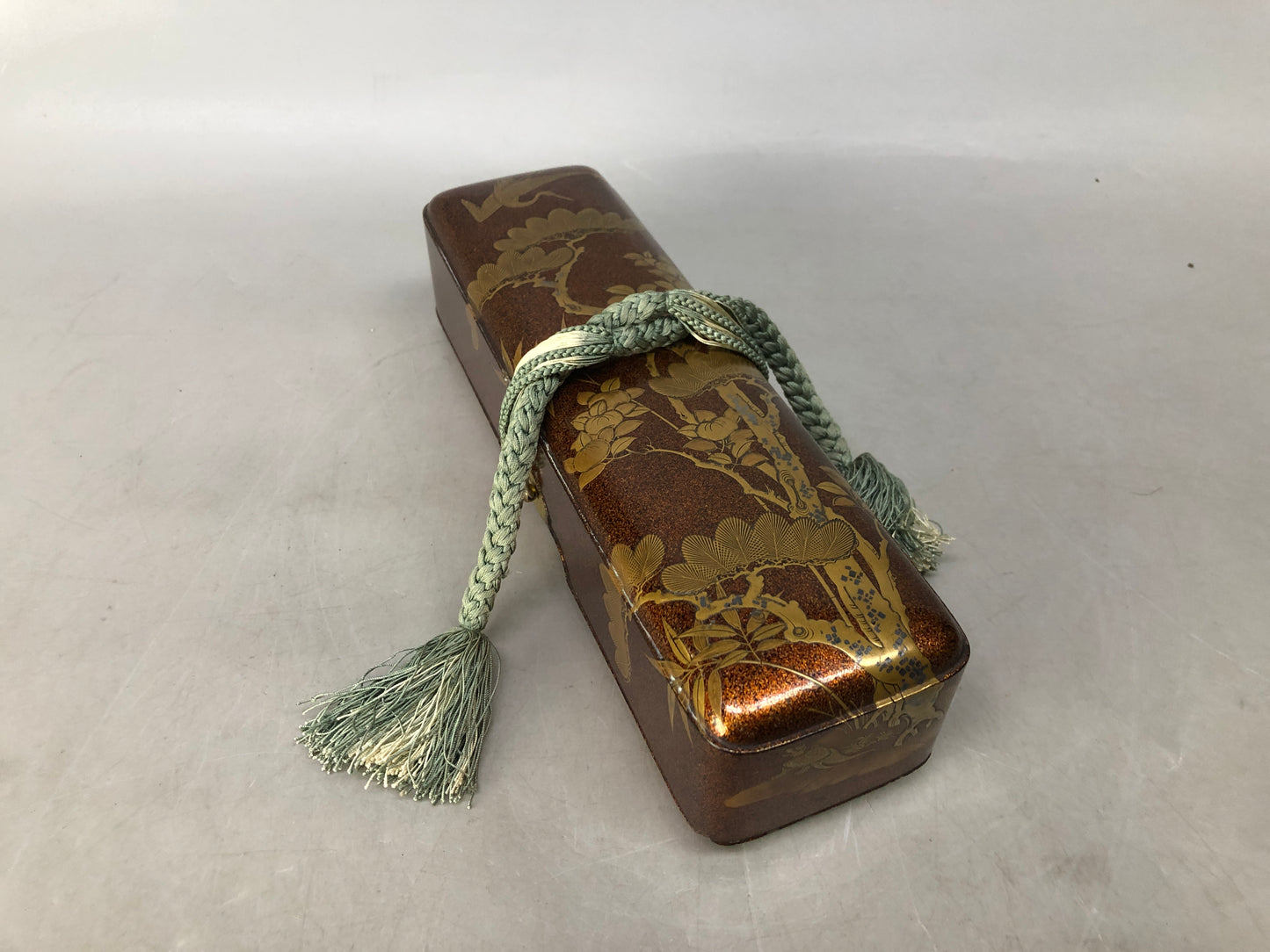 Y8512 BOX Makie small letter case matte finish Japan antique stationery storage