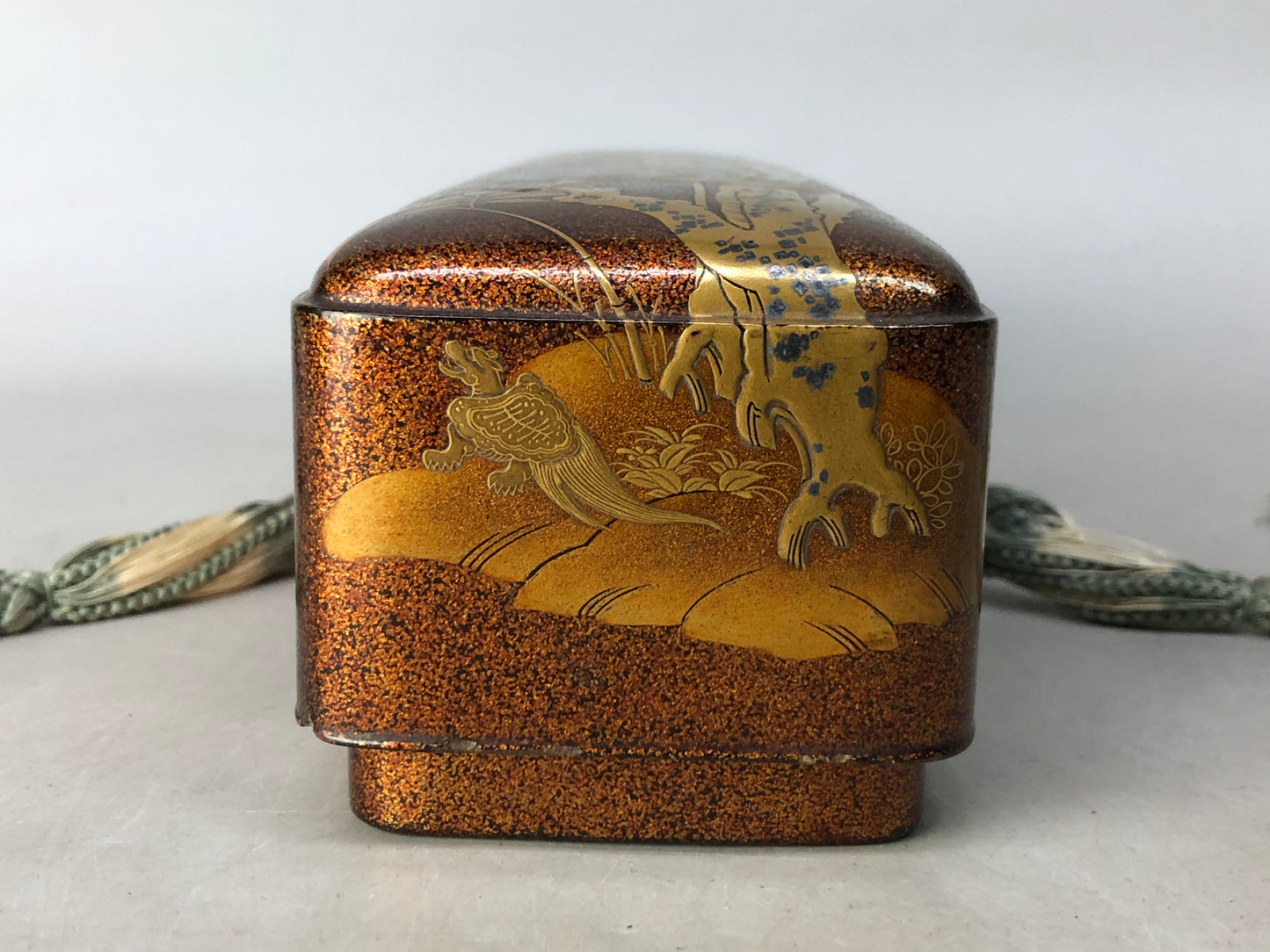 Y8512 BOX Makie small letter case matte finish Japan antique stationery storage