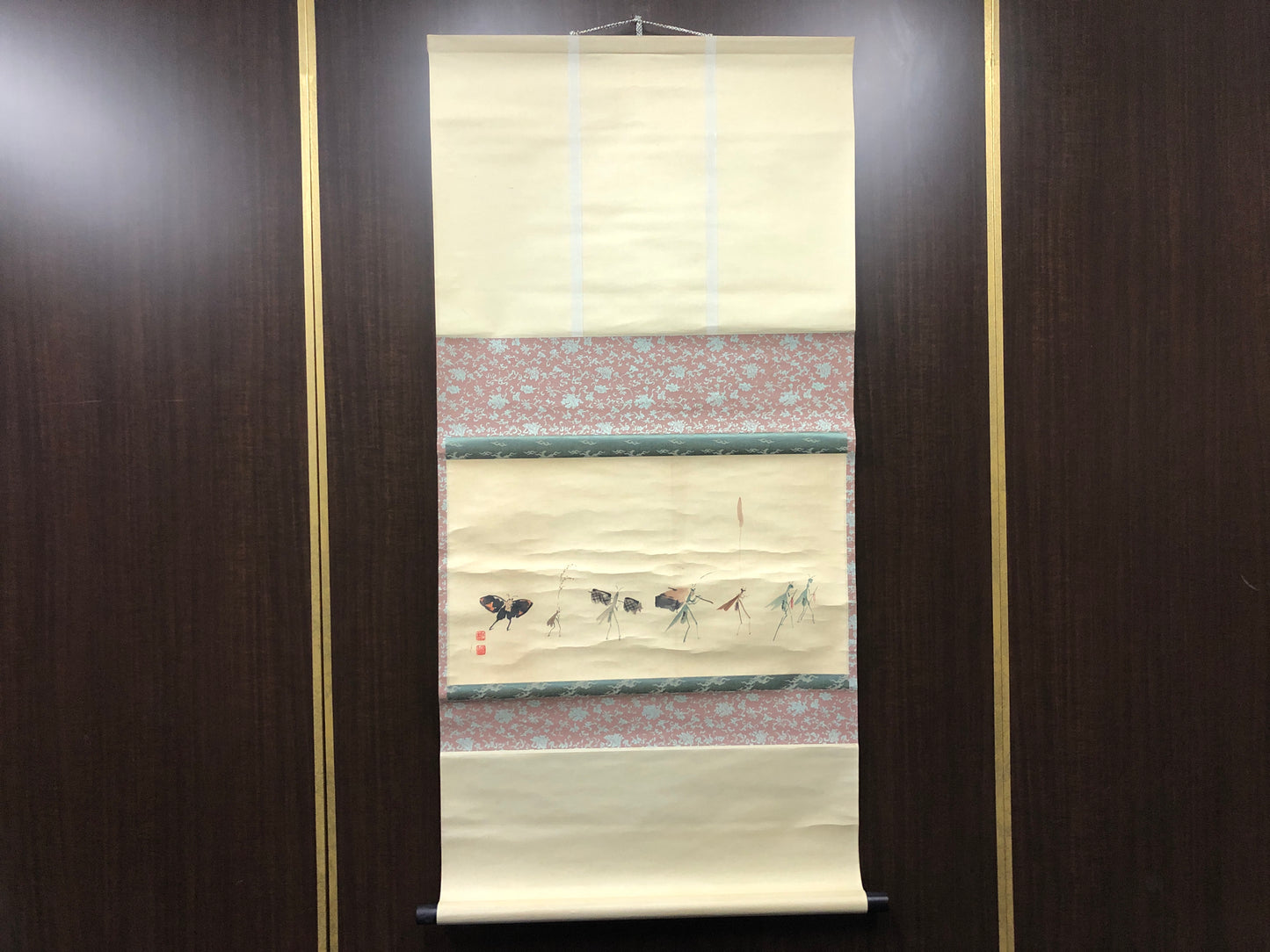 Y8519 KAKEJIKU Choju-giga frolicking animals signed Japan antique hanging scroll