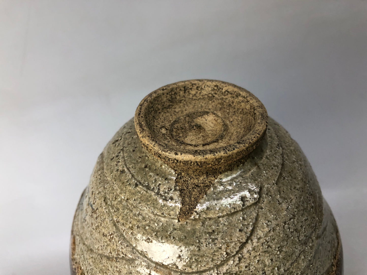Y8526 CHAWAN Souma-ware flat bowl sgined box Japan antique tea ceremony pottery