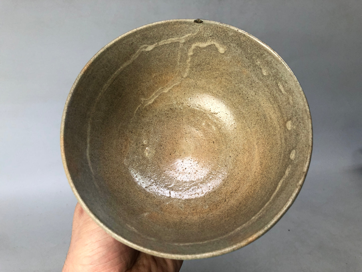 Y8528 CHAWAN Goryeo tea bowl signed box Korea antique tea ceremony pottery cup