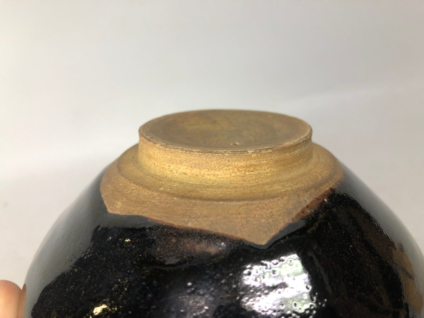 Y8529 CHAWAN Mino-ware Tenmoku bowl signed box Japan antique tea ceremony cup