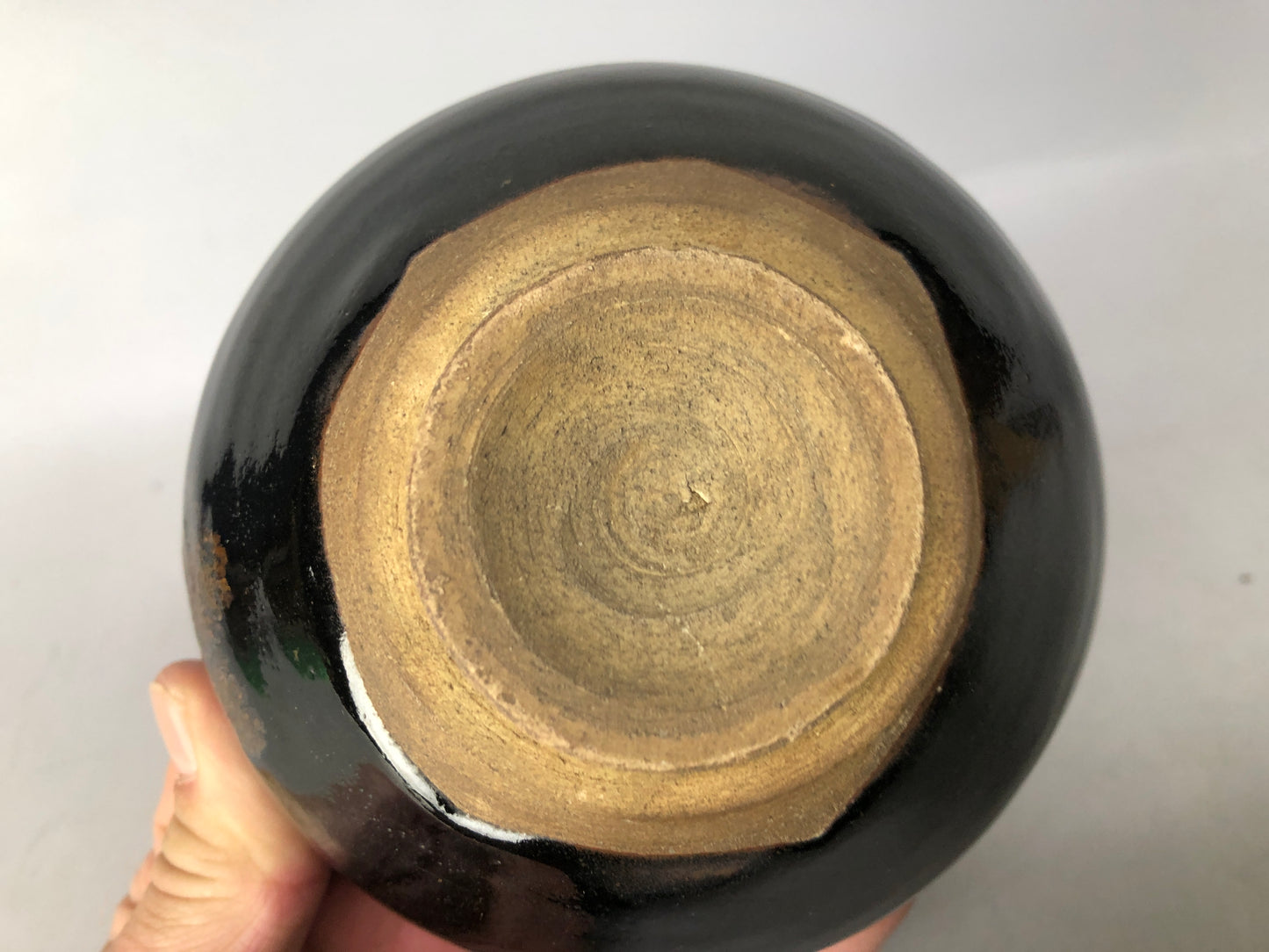 Y8529 CHAWAN Mino-ware Tenmoku bowl signed box Japan antique tea ceremony cup