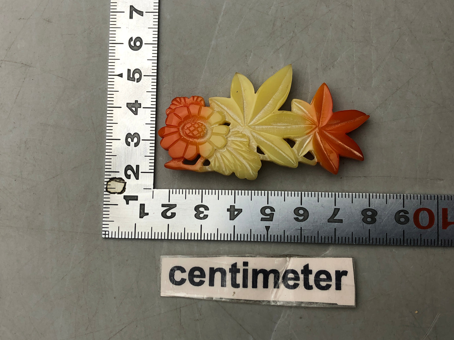 Y8533 OBIDOME celluloid sash clip brooch Japan antique kimono accessory fashion