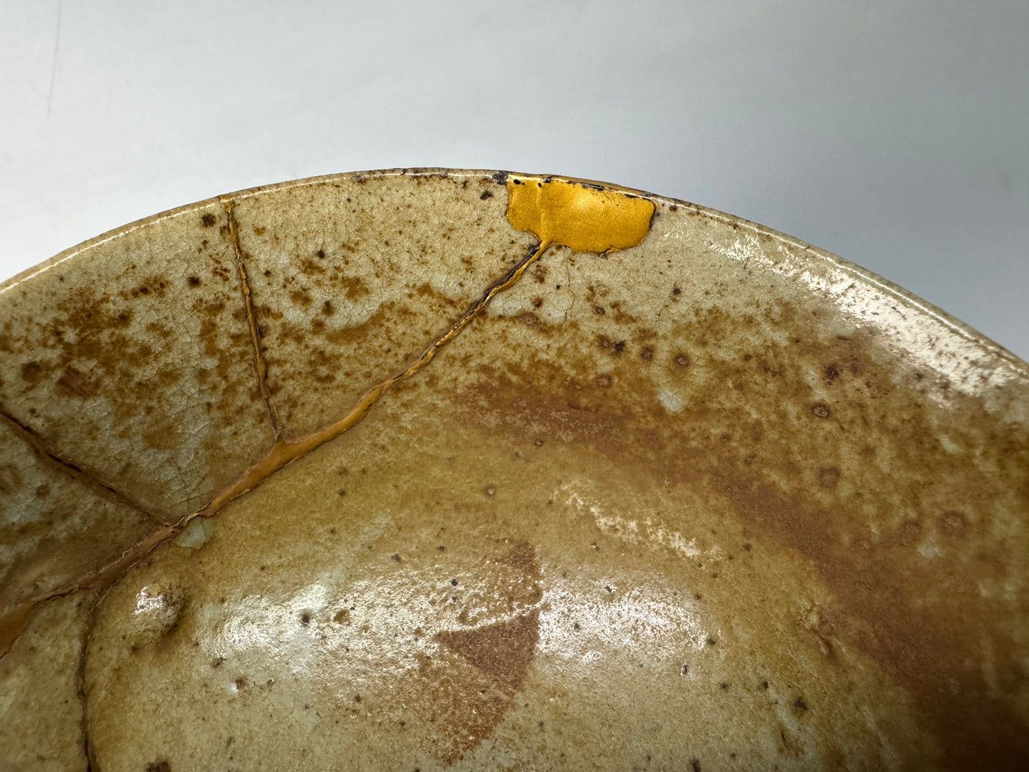 Y8545 CHAWAN Kokaratsu bowl kintsugi box Japan antique tea ceremony pottery